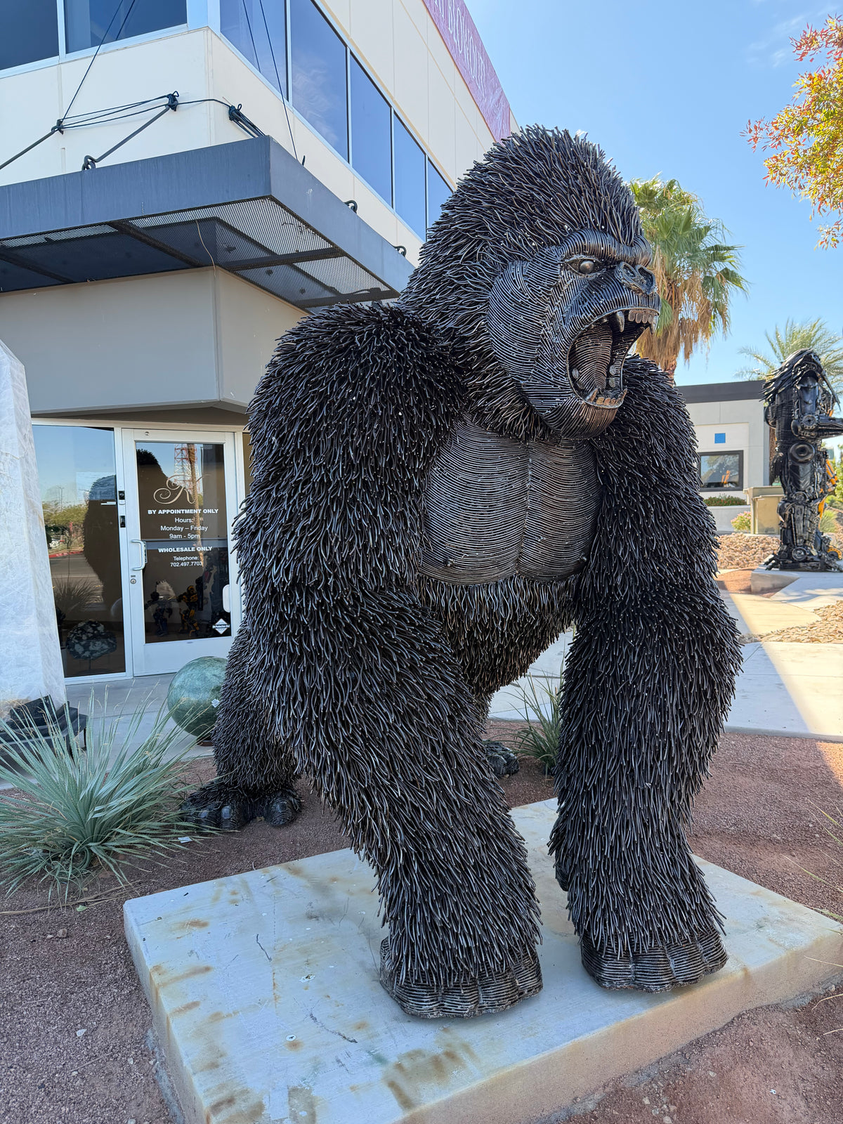 King Kong Gorilla Inspired Recycled Metal Art Sculpture