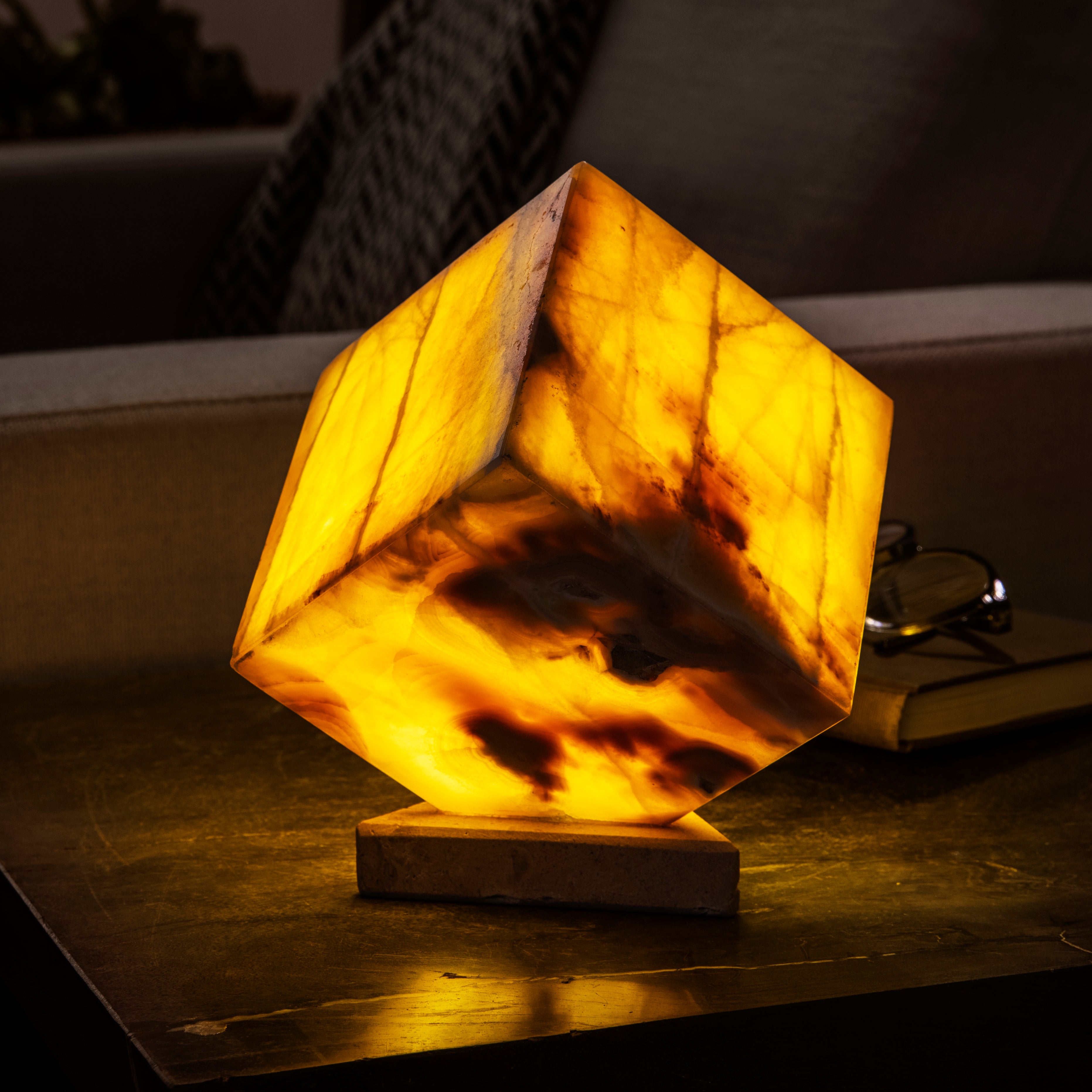 Onyx Light Cube from Mexico - 8.5"