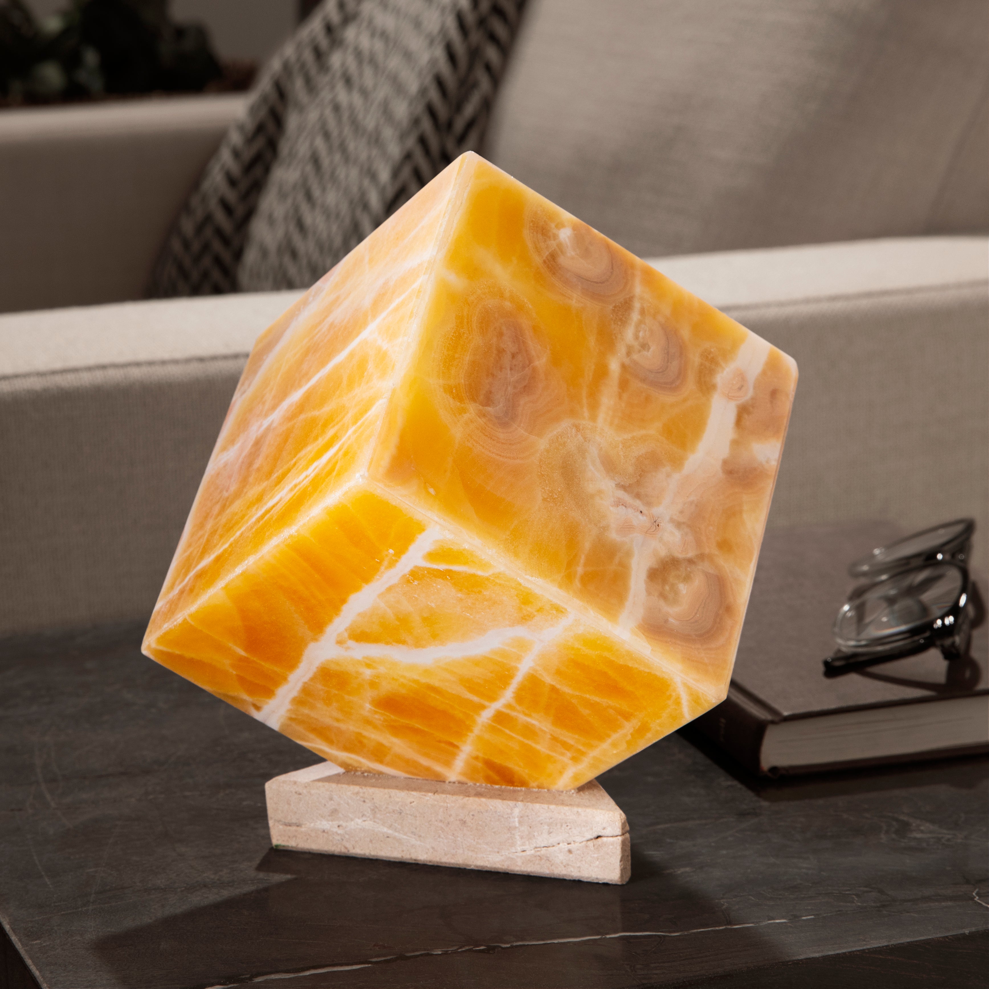 Onyx Light Cube from Mexico - 8.5"