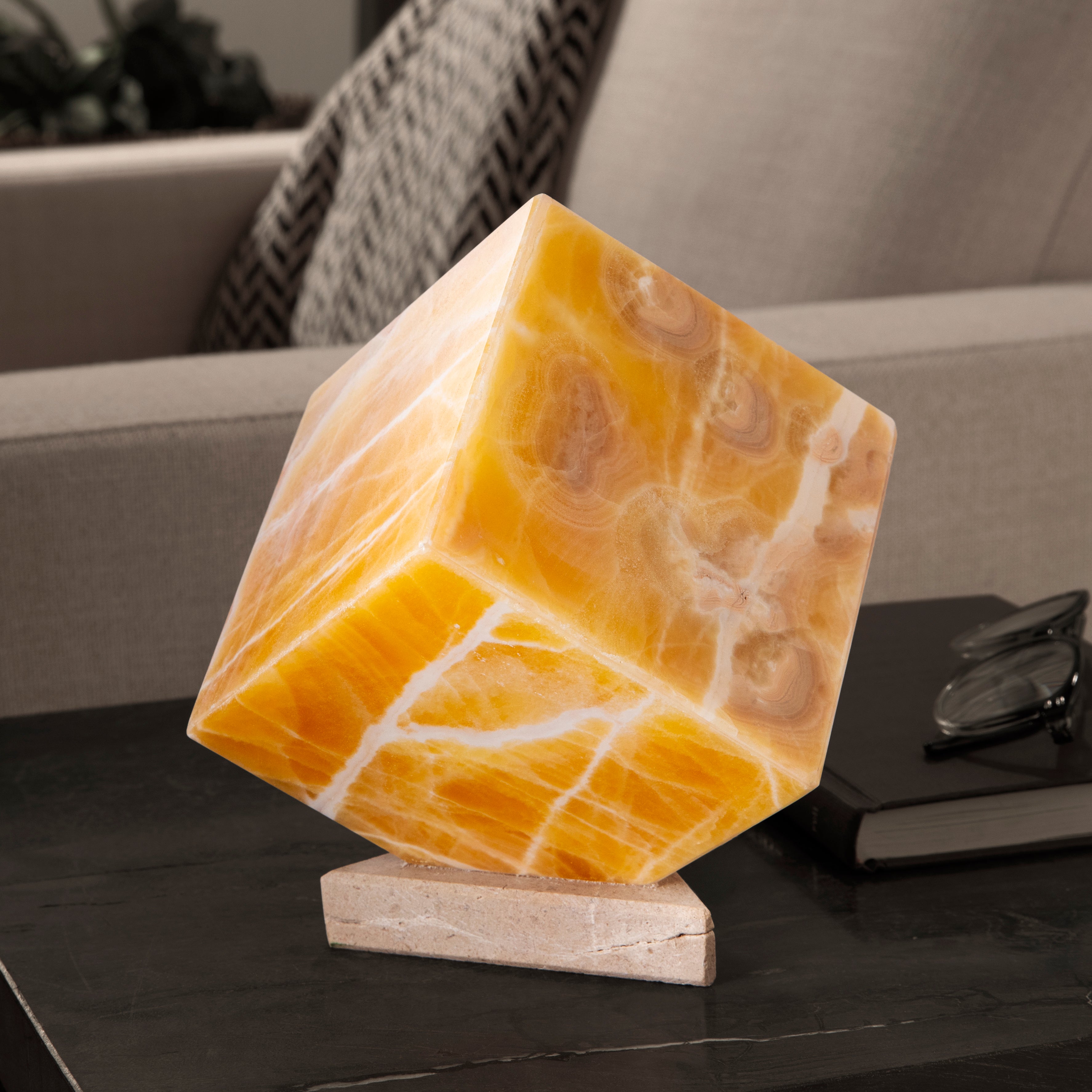 Onyx Light Cube from Mexico - 8.5"