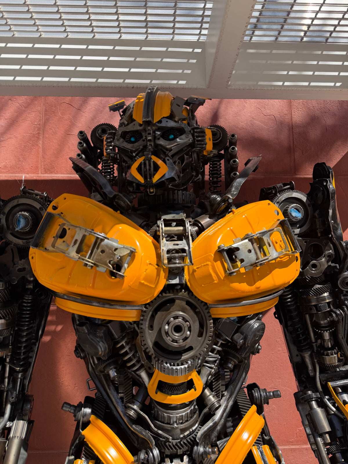 91" Bumblebee Inspired Recycled Metal Art Sculpture