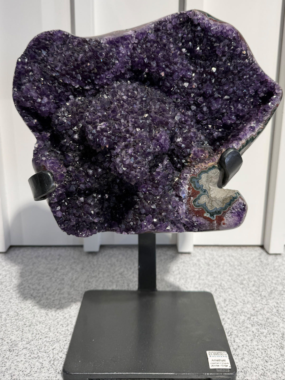 17" Uruguayan Amethyst Geode on Custom Stand