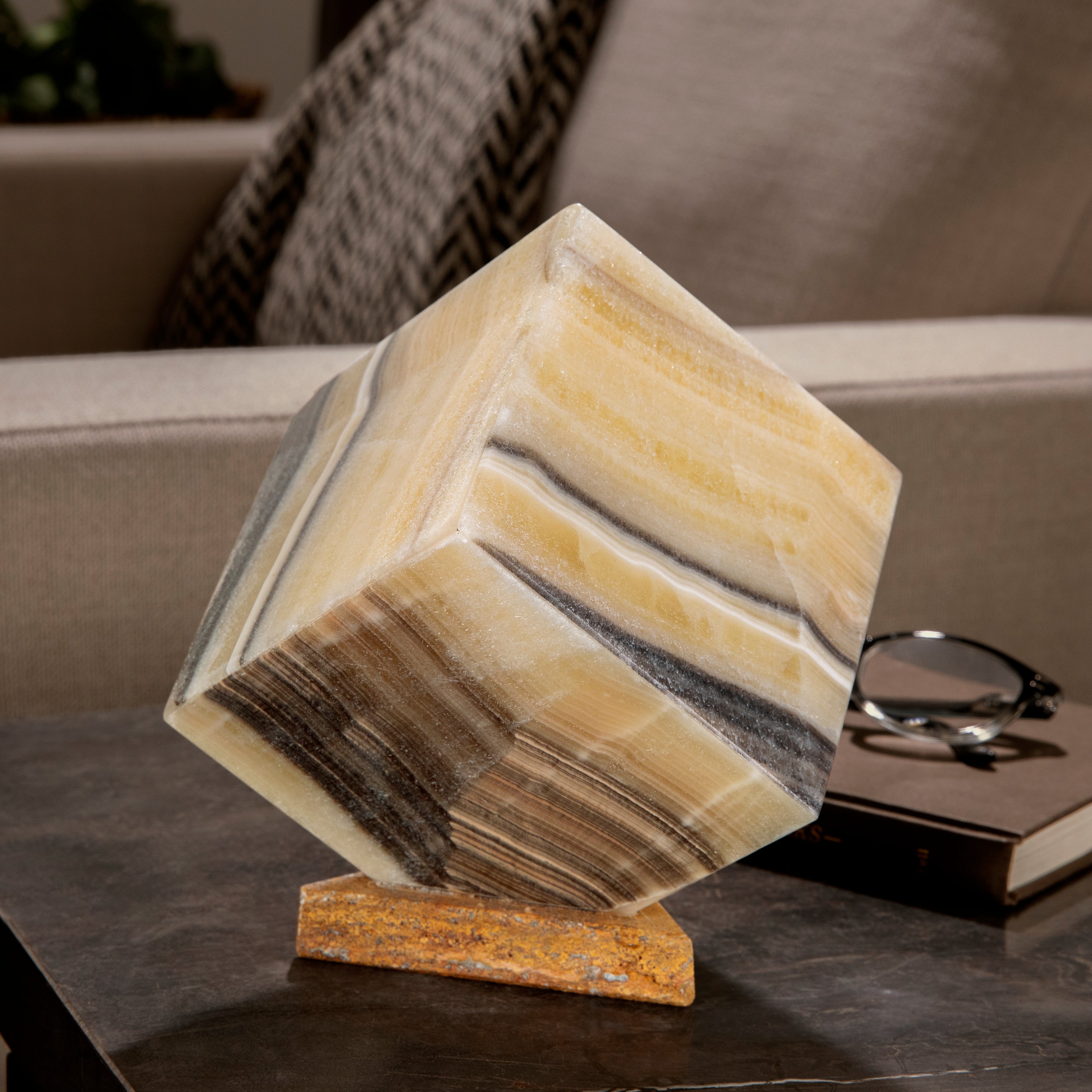Onyx Light Cube from Mexico - 8.5"