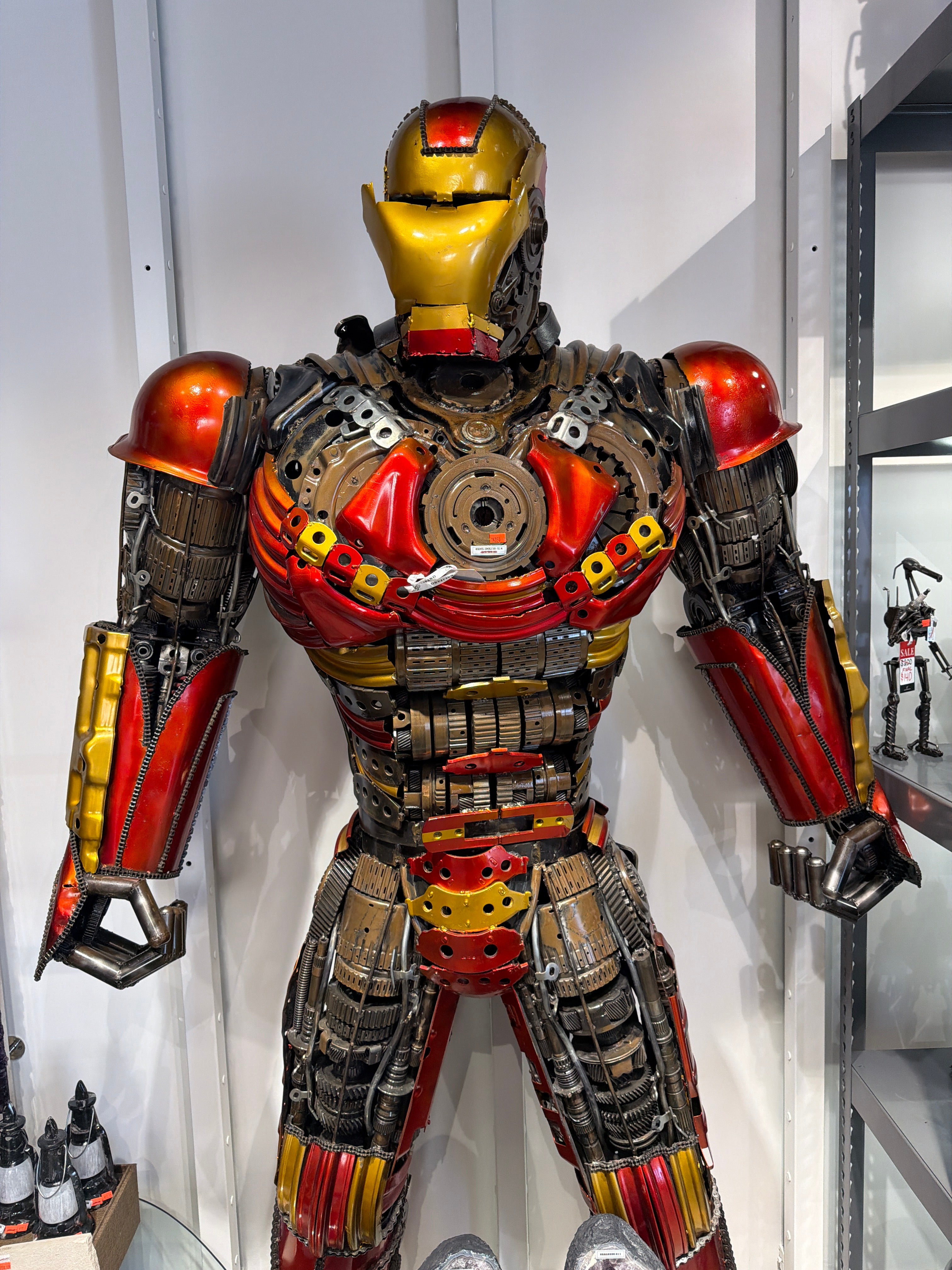 91" Iron Man Inspired Recycled Metal Art Sculpture
