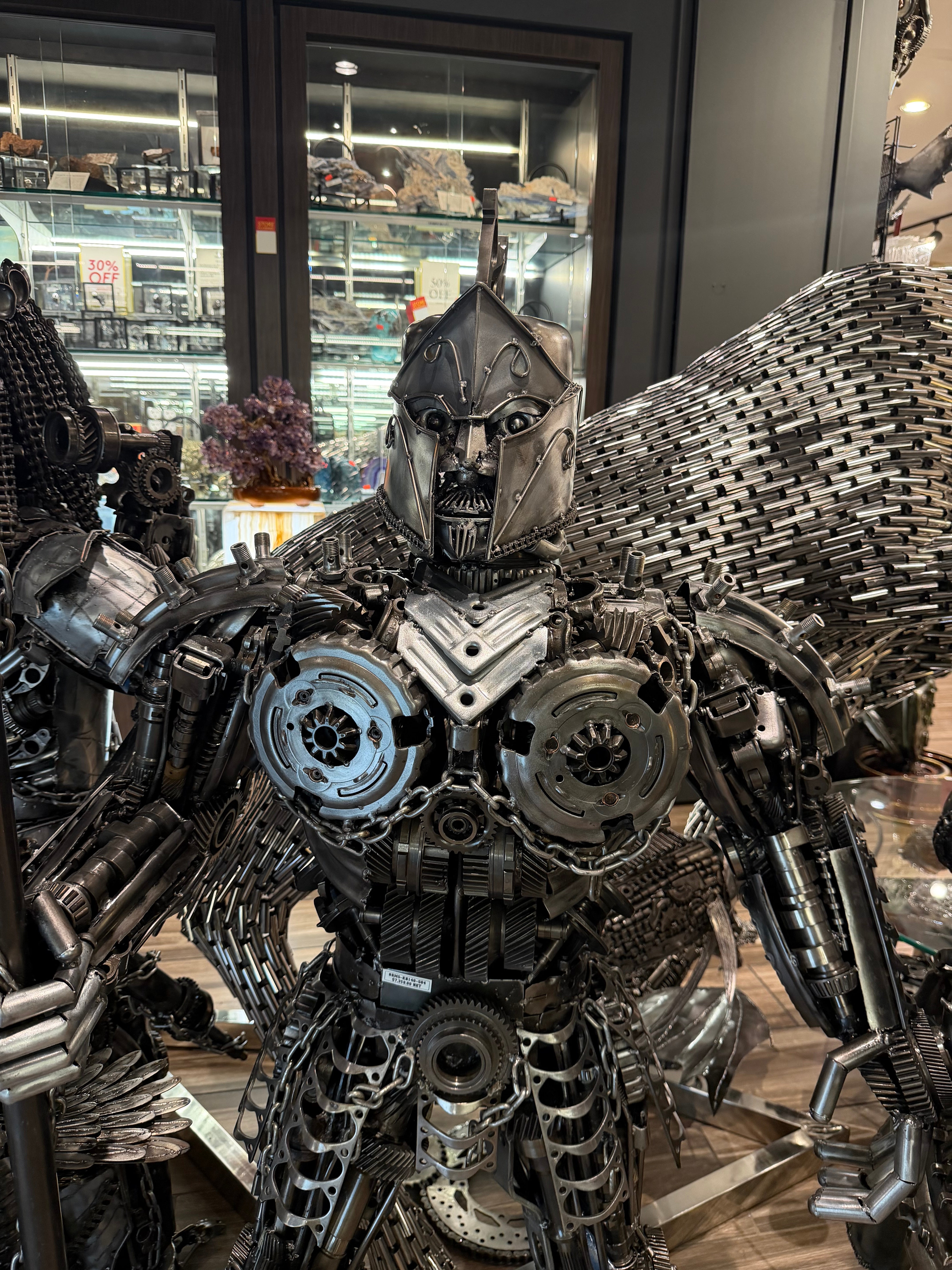 55" Knight Inspired Recycled Metal Art Sculpture