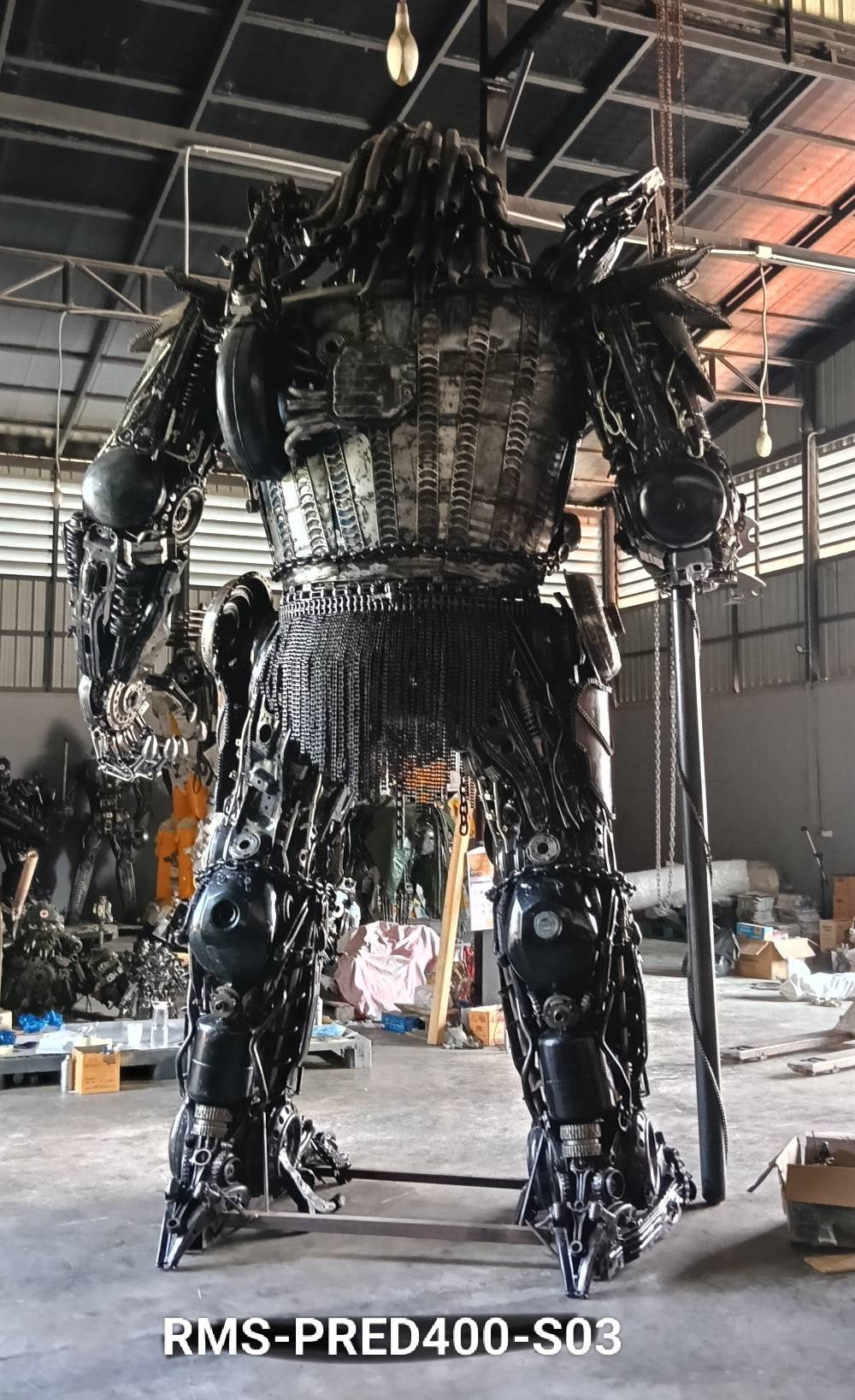 157" Predator Inspired Recycled Metal Art Sculpture
