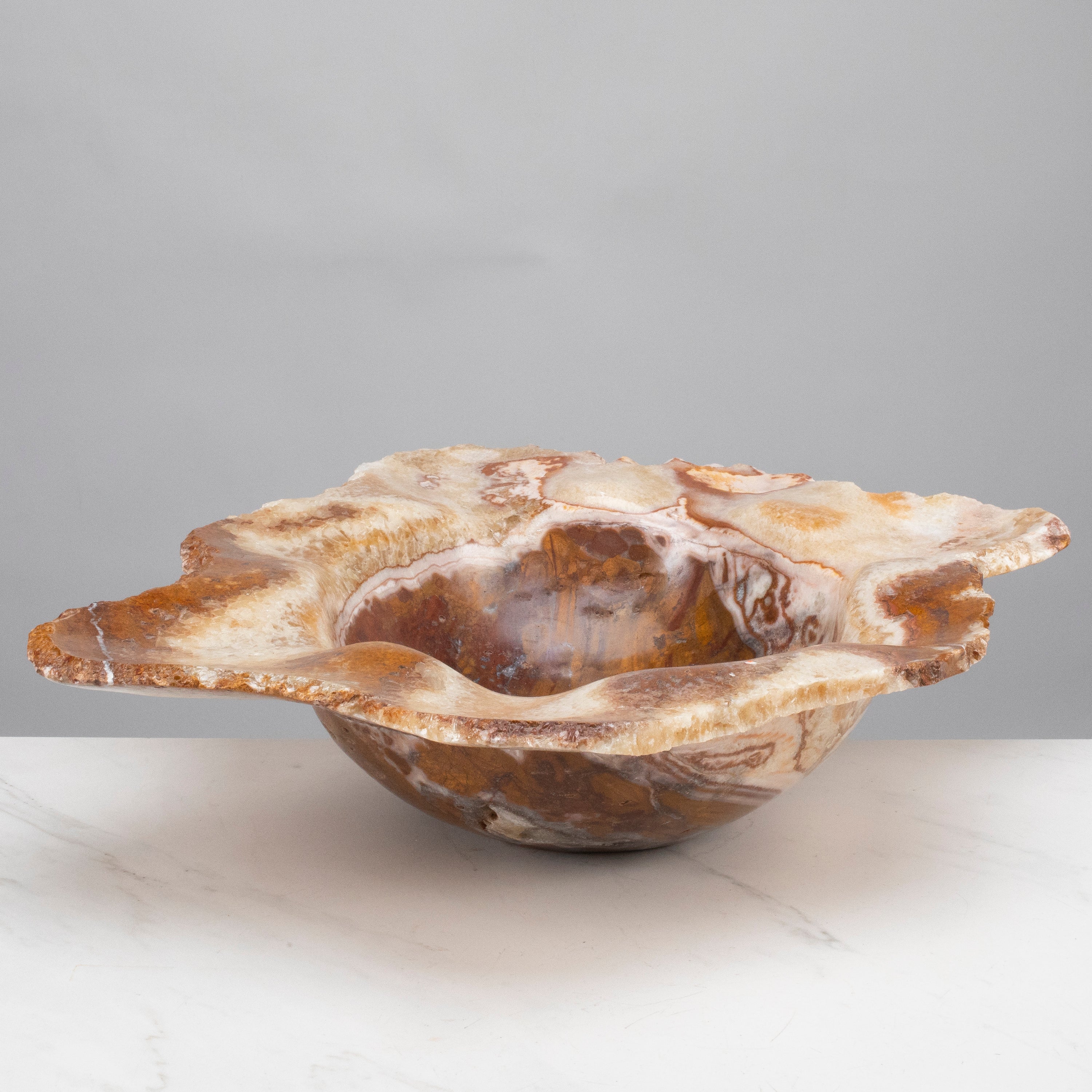 KALIFANO Gemstone Bowls Multicolor Onyx Bowl 21" BOX11000.010