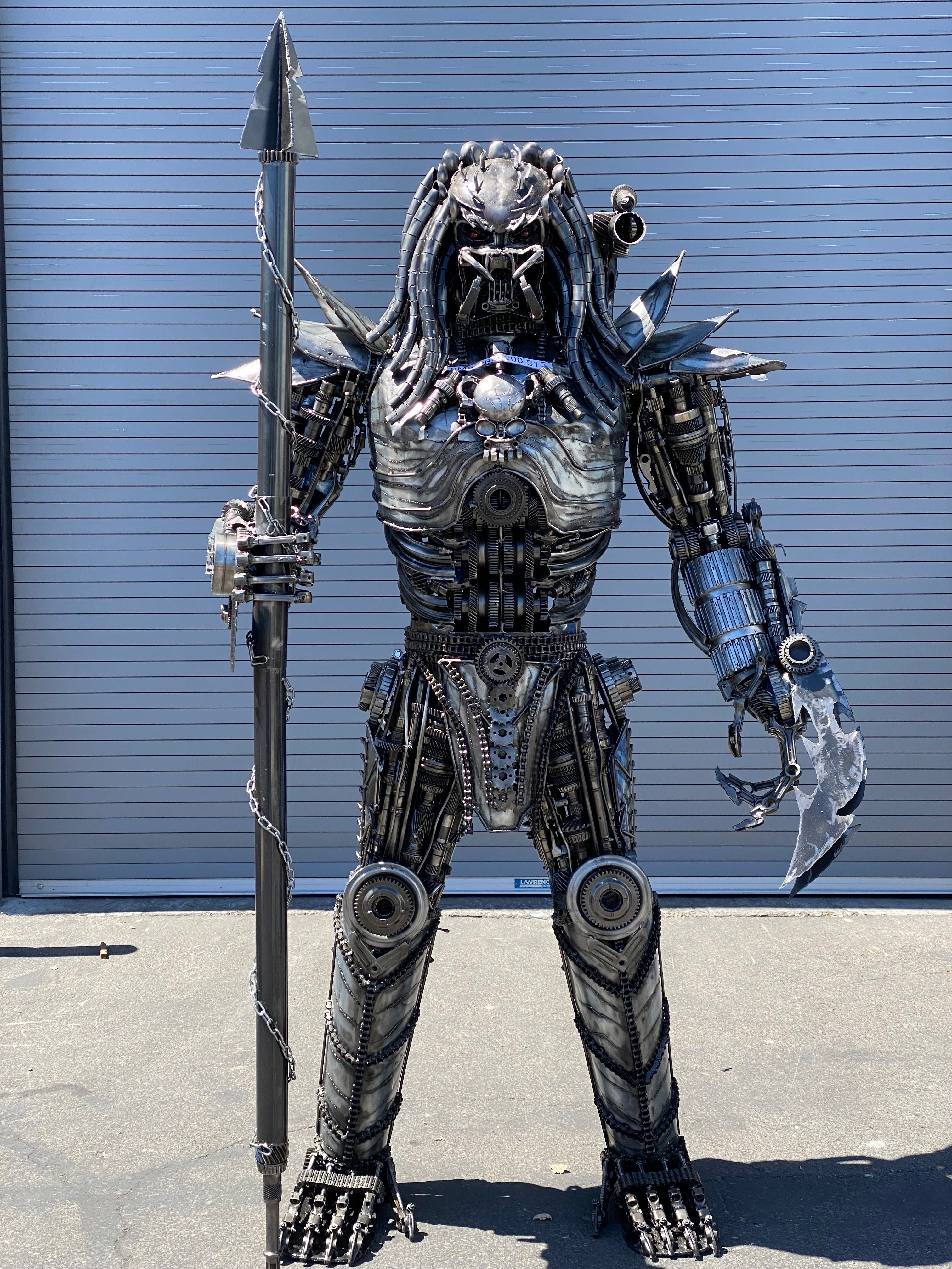 79" Predator Inspired Recycled Metal Art Sculpture