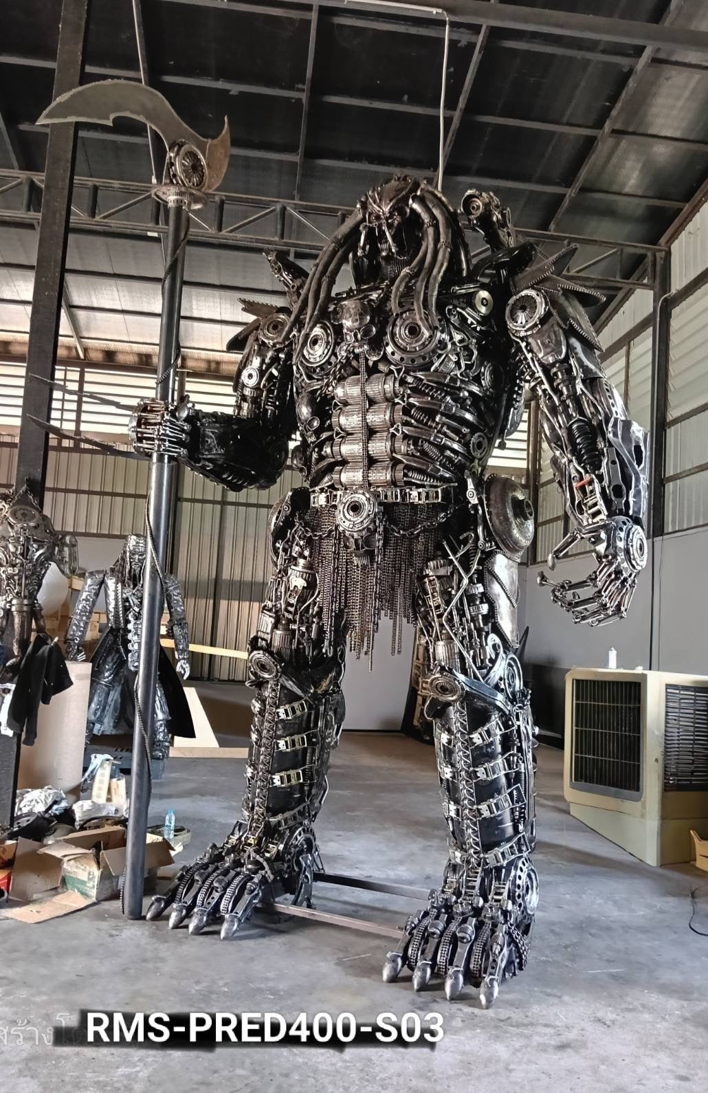 157" Predator Inspired Recycled Metal Art Sculpture