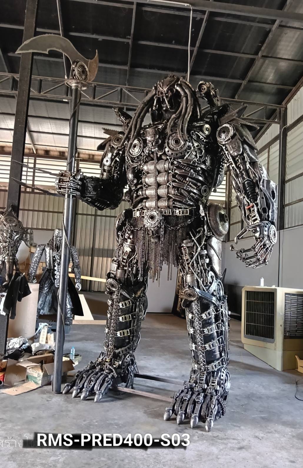 157" Predator Inspired Recycled Metal Art Sculpture