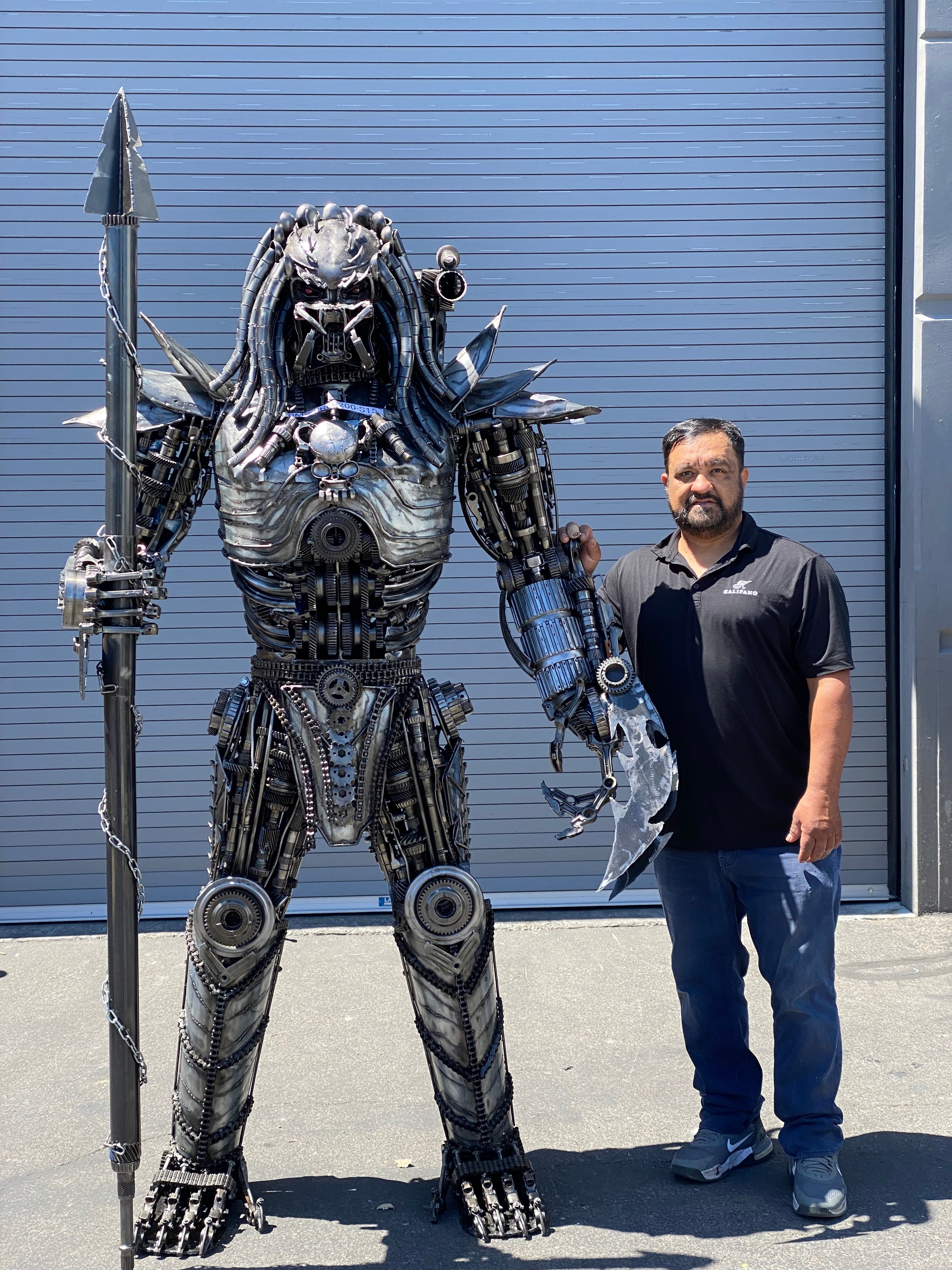 79" Predator Inspired Recycled Metal Art Sculpture