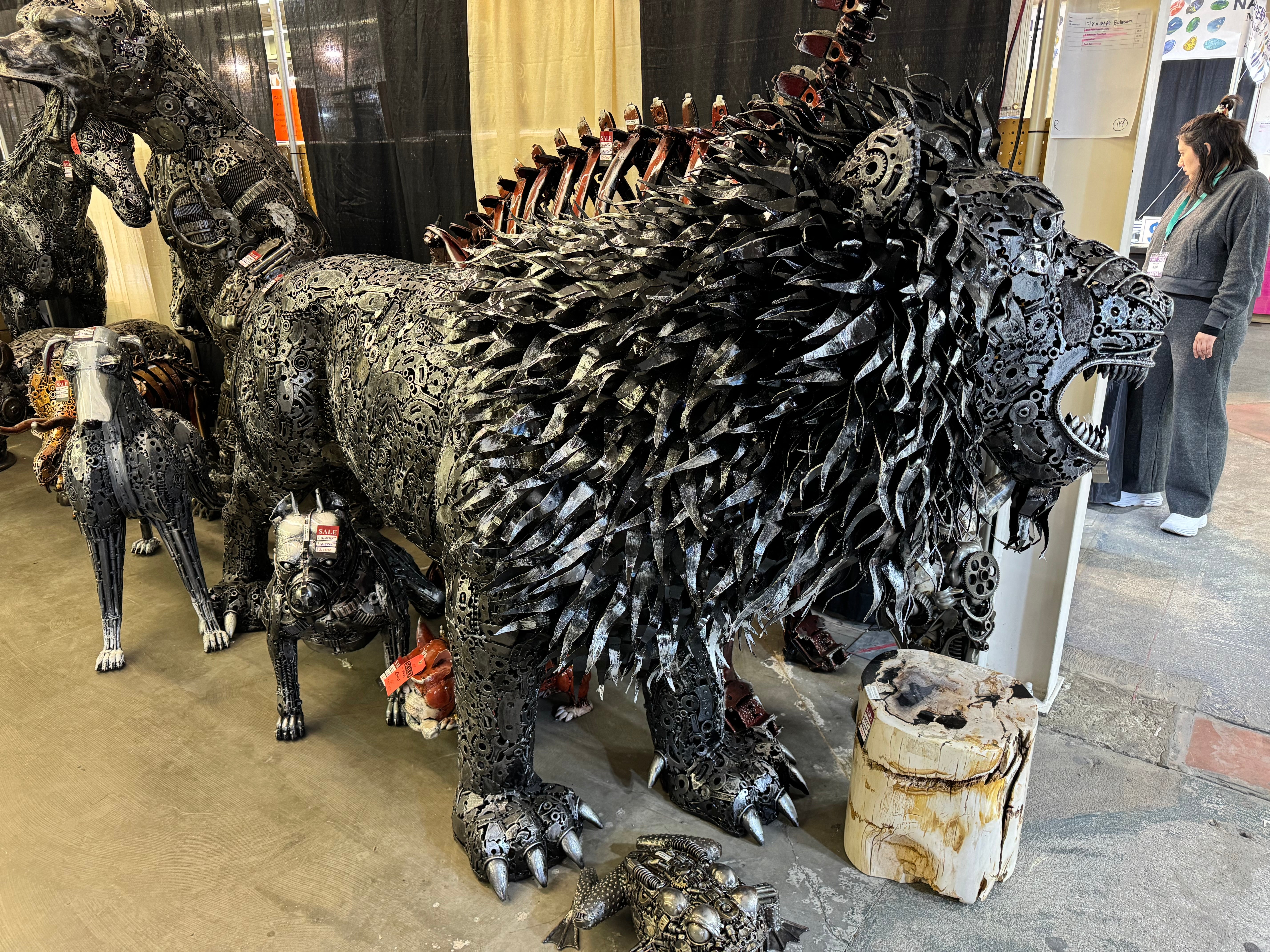 Roaring Lion Recycled Metal Sculpture