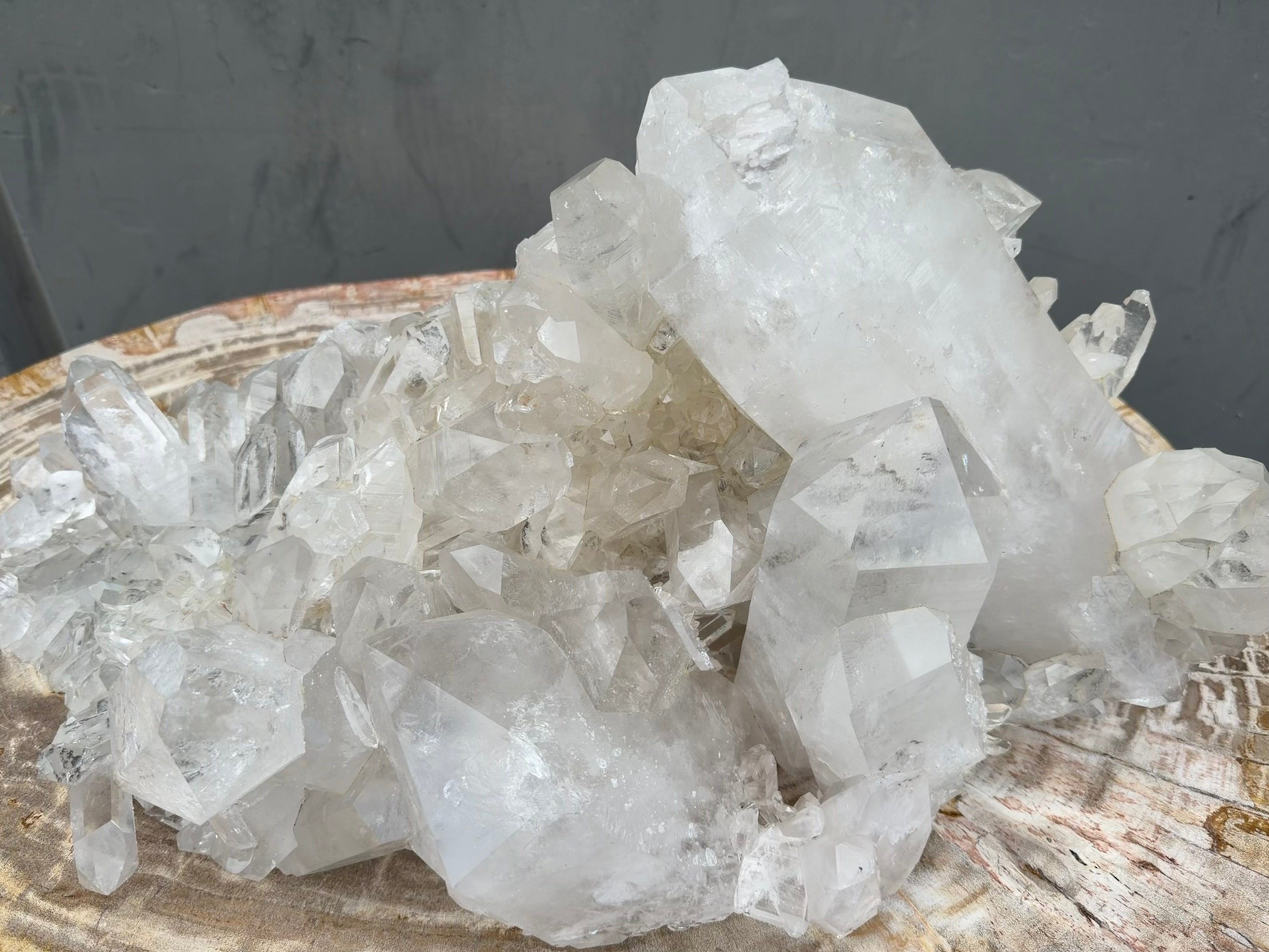 Natural Brazilian Clear Quartz Cluster Specimen - 22" / 50 lbs