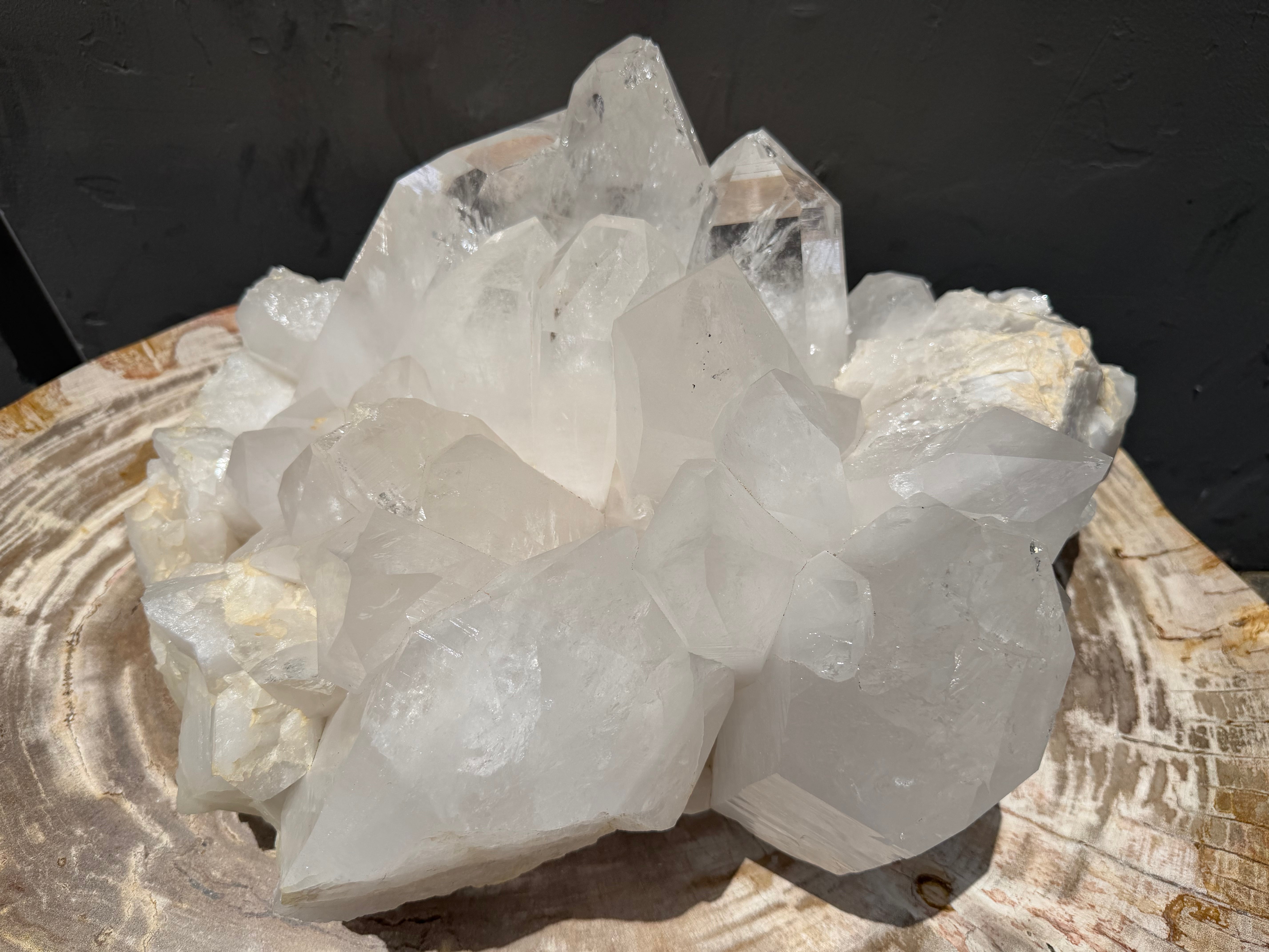 Natural Brazilian Clear Quartz Cluster Specimen - 20" / 86 lbs
