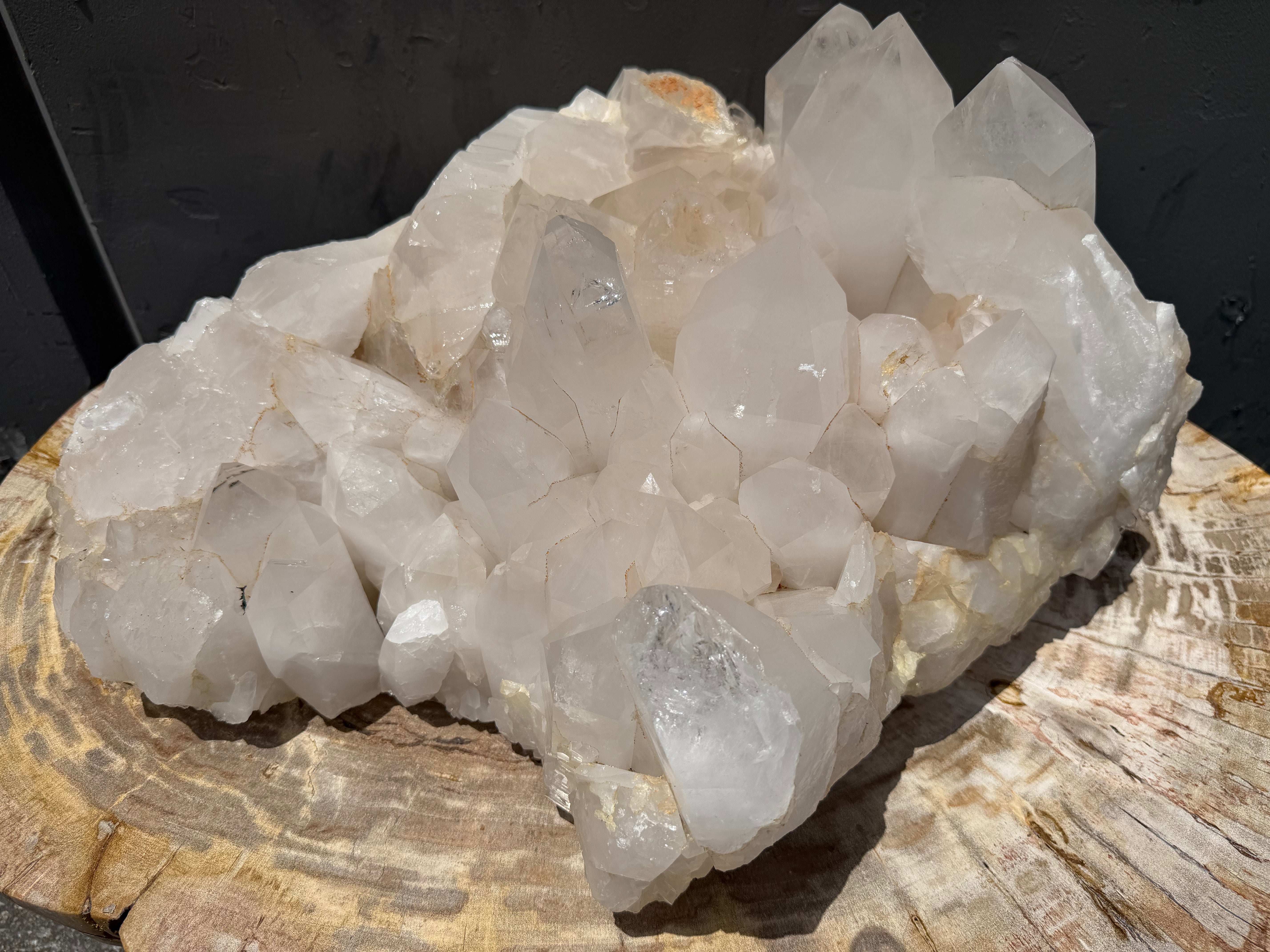 Natural Brazilian Clear Quartz Cluster Specimen - 21" / 103 lbs