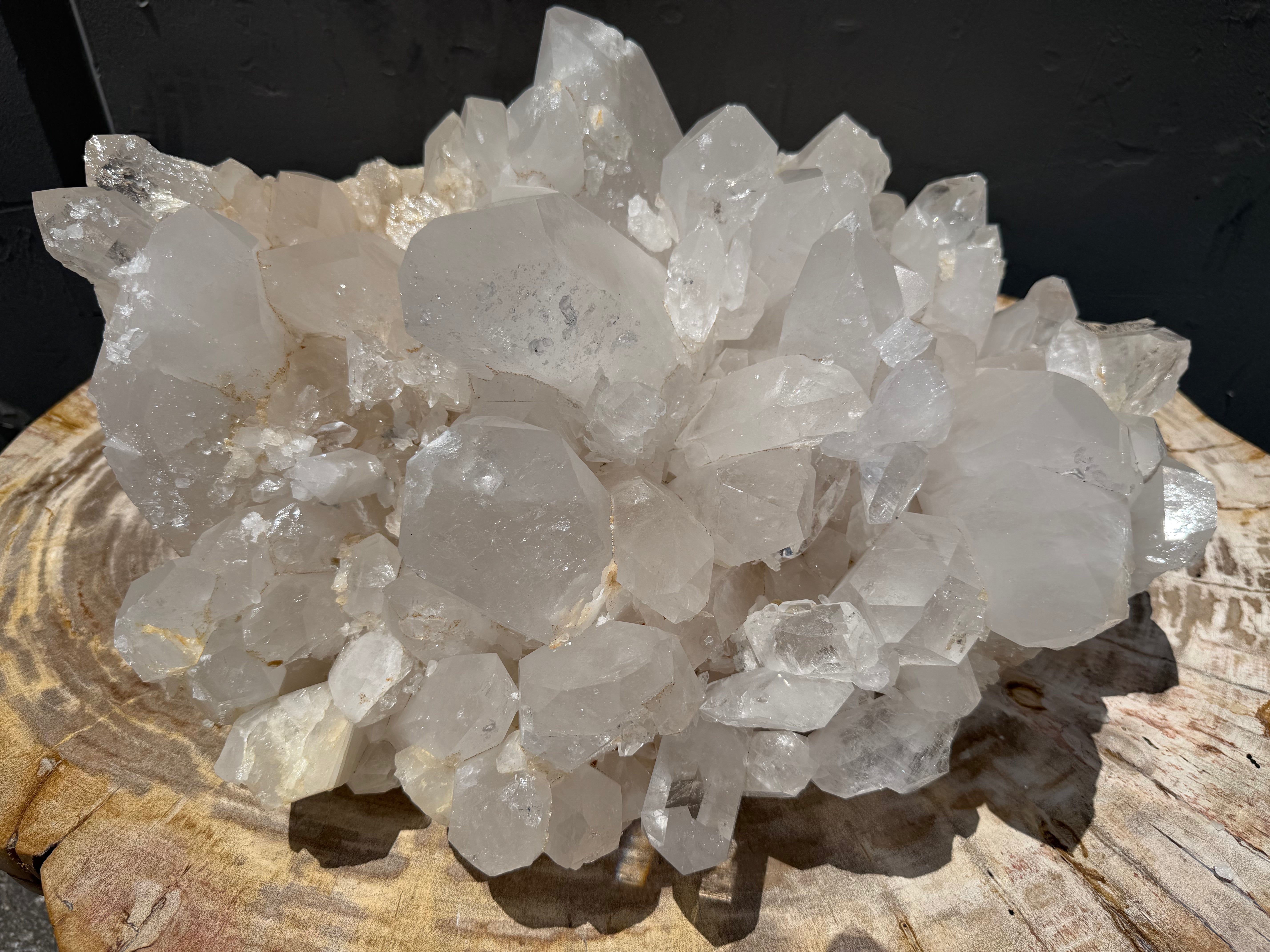 Natural Brazilian Clear Quartz Cluster Specimen - 19" / 78 lbs