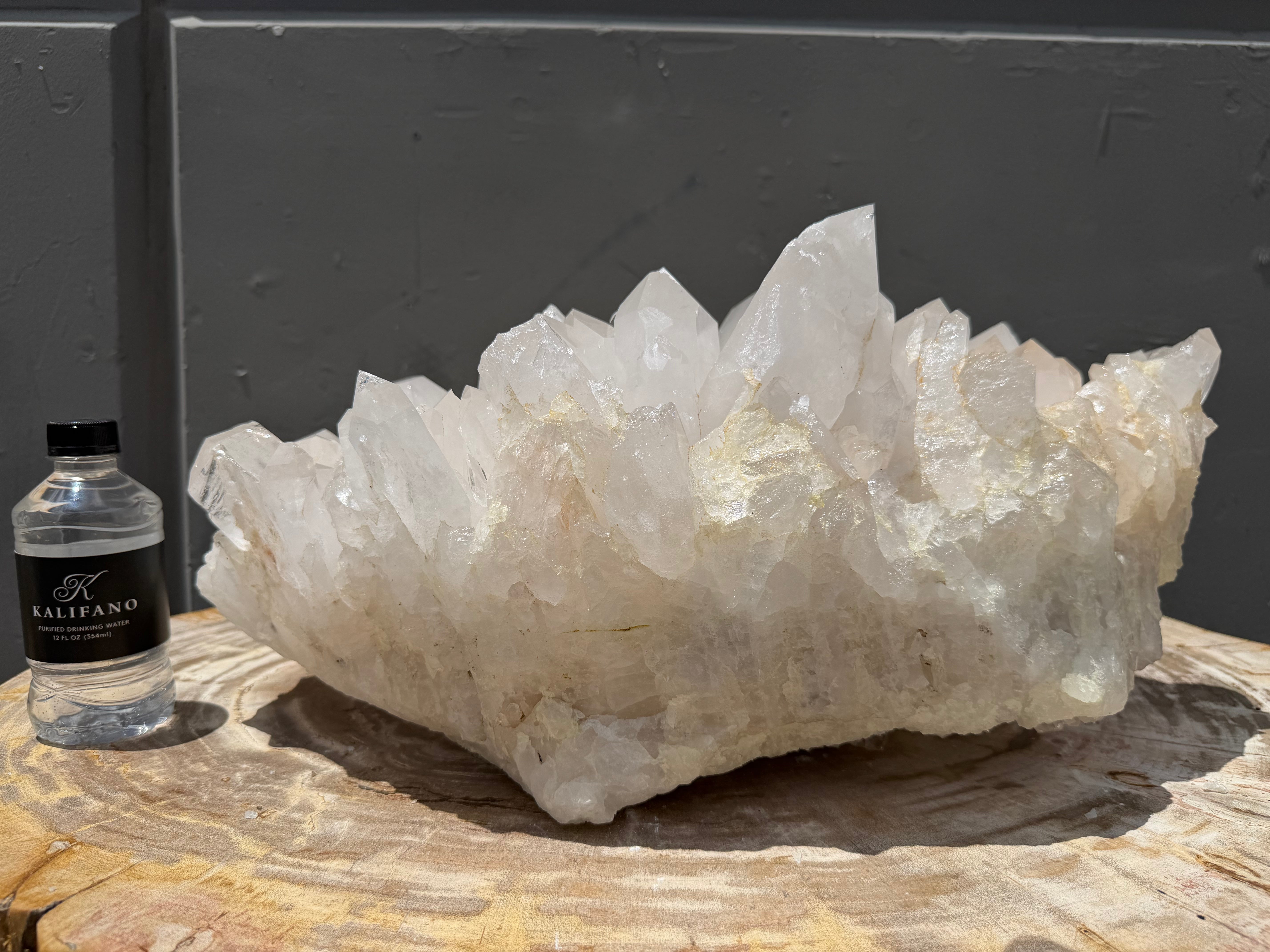 Natural Brazilian Clear Quartz Cluster Specimen - 19" / 78 lbs
