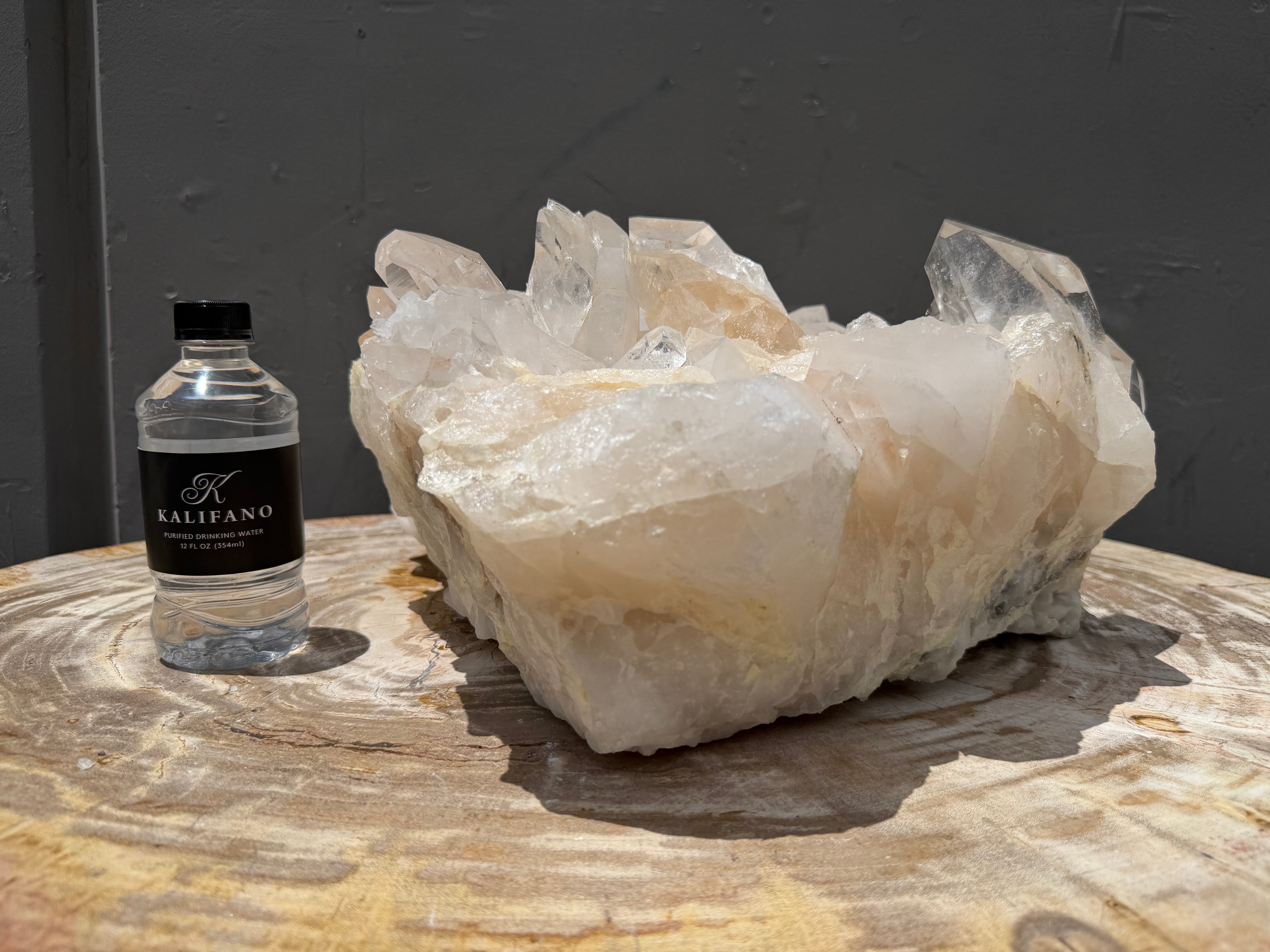Natural Brazilian Clear Quartz Cluster Specimen - 17" / 64 lbs