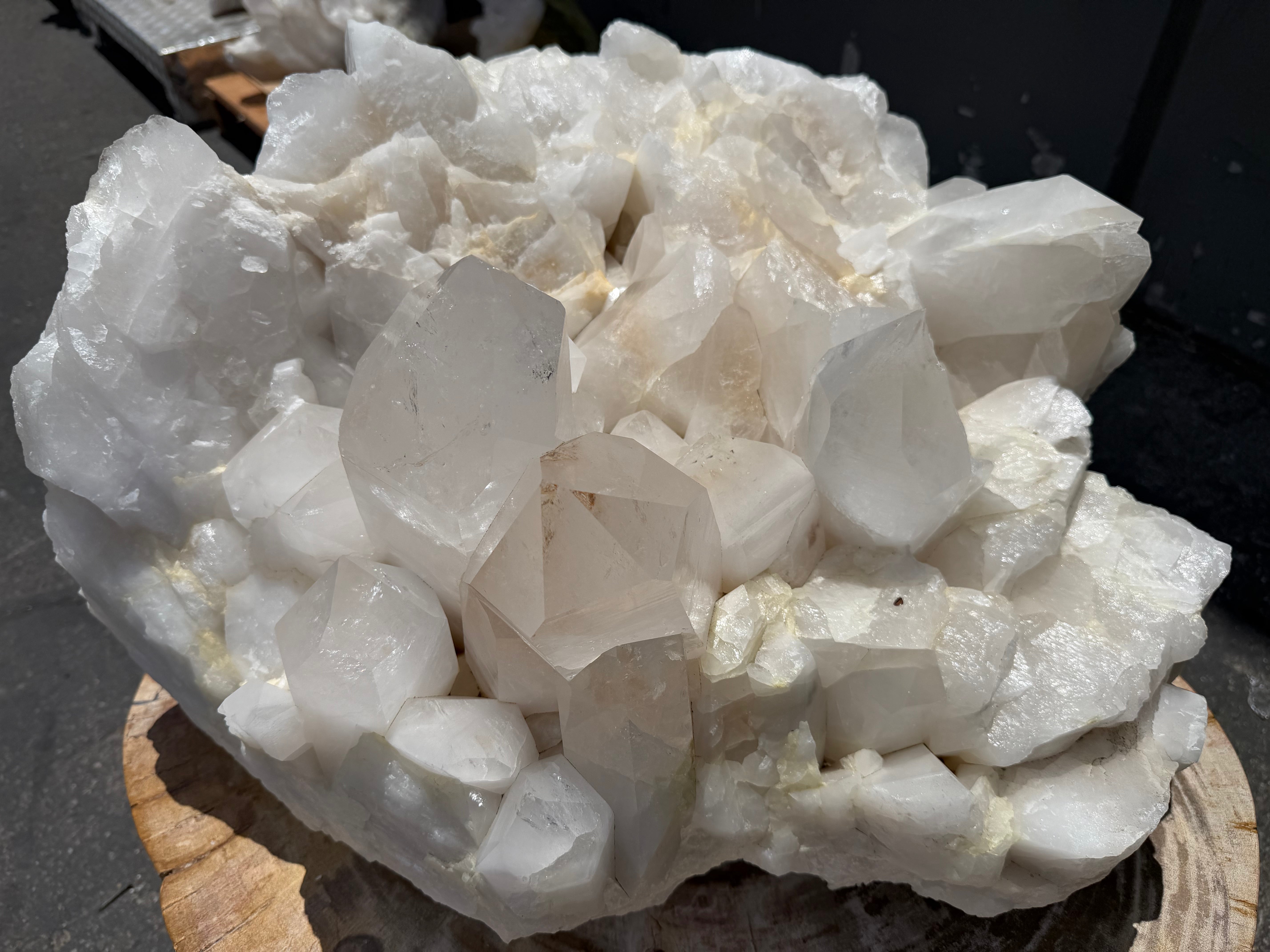 Natural Brazilian Clear Quartz Cluster Specimen - 25" / 222 lbs