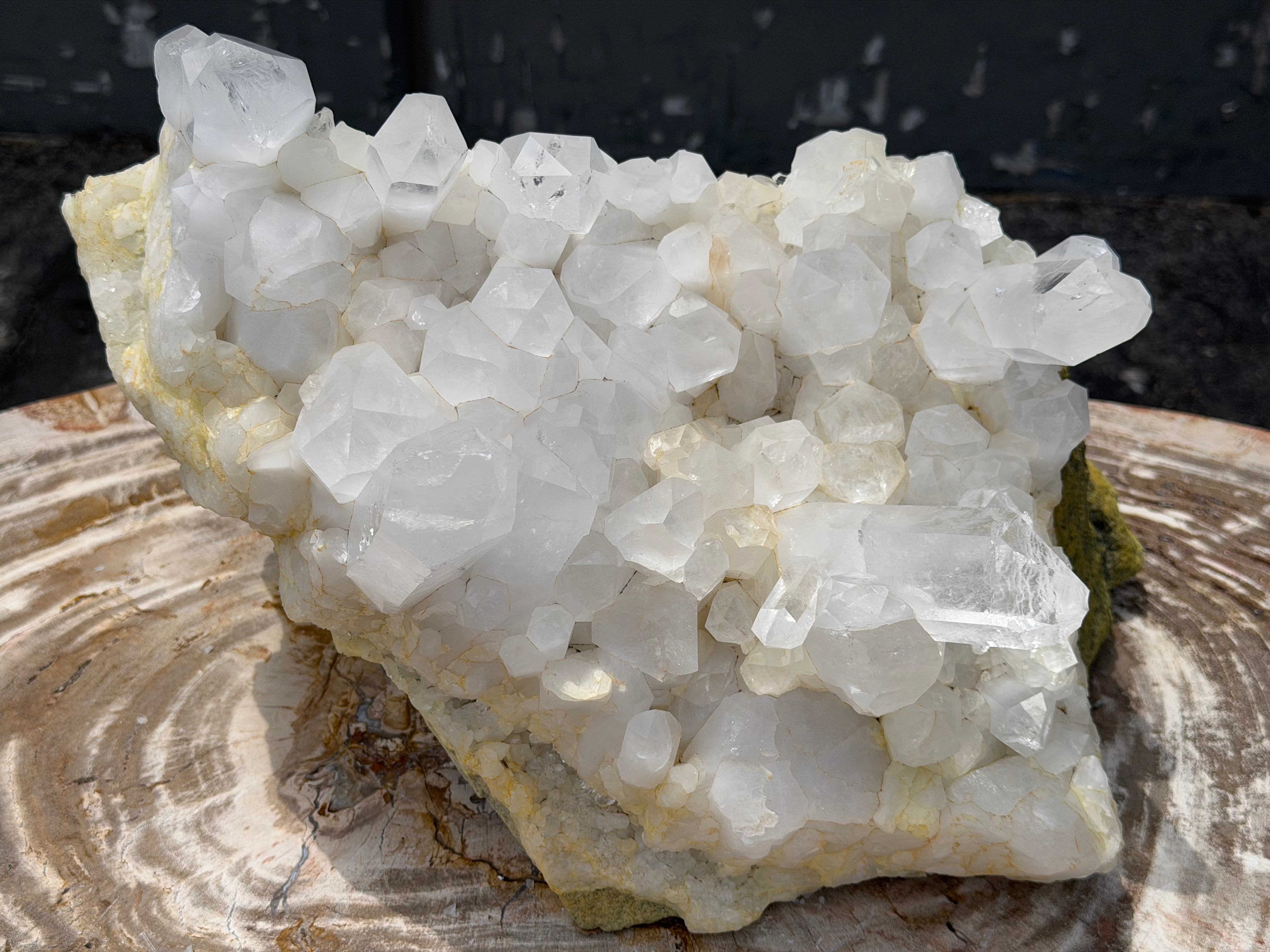 Natural Brazilian Clear Quartz Cluster Specimen - 15" / 49 lbs