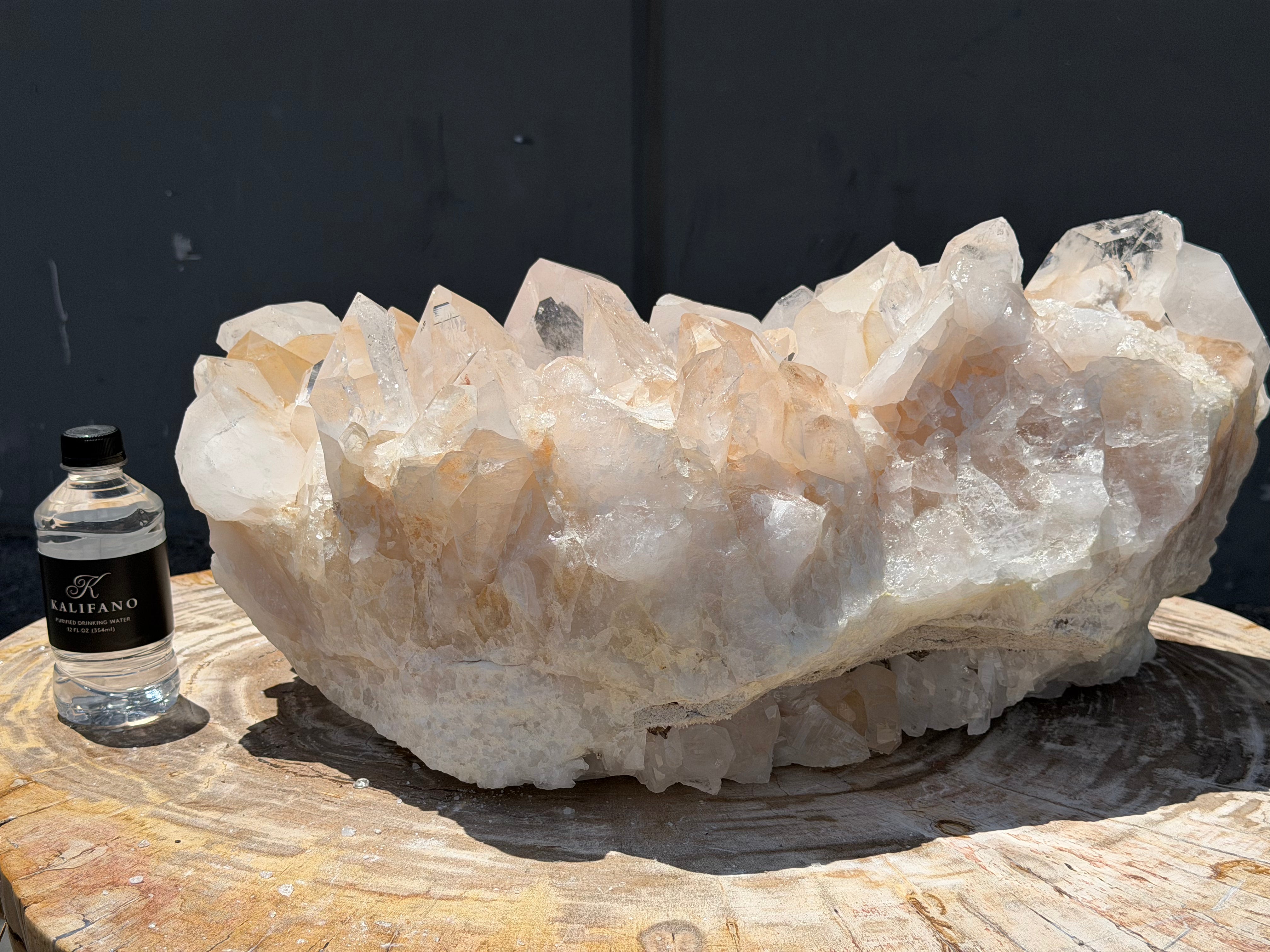 Natural Brazilian Clear Quartz Cluster Specimen - 23" / 104 lbs