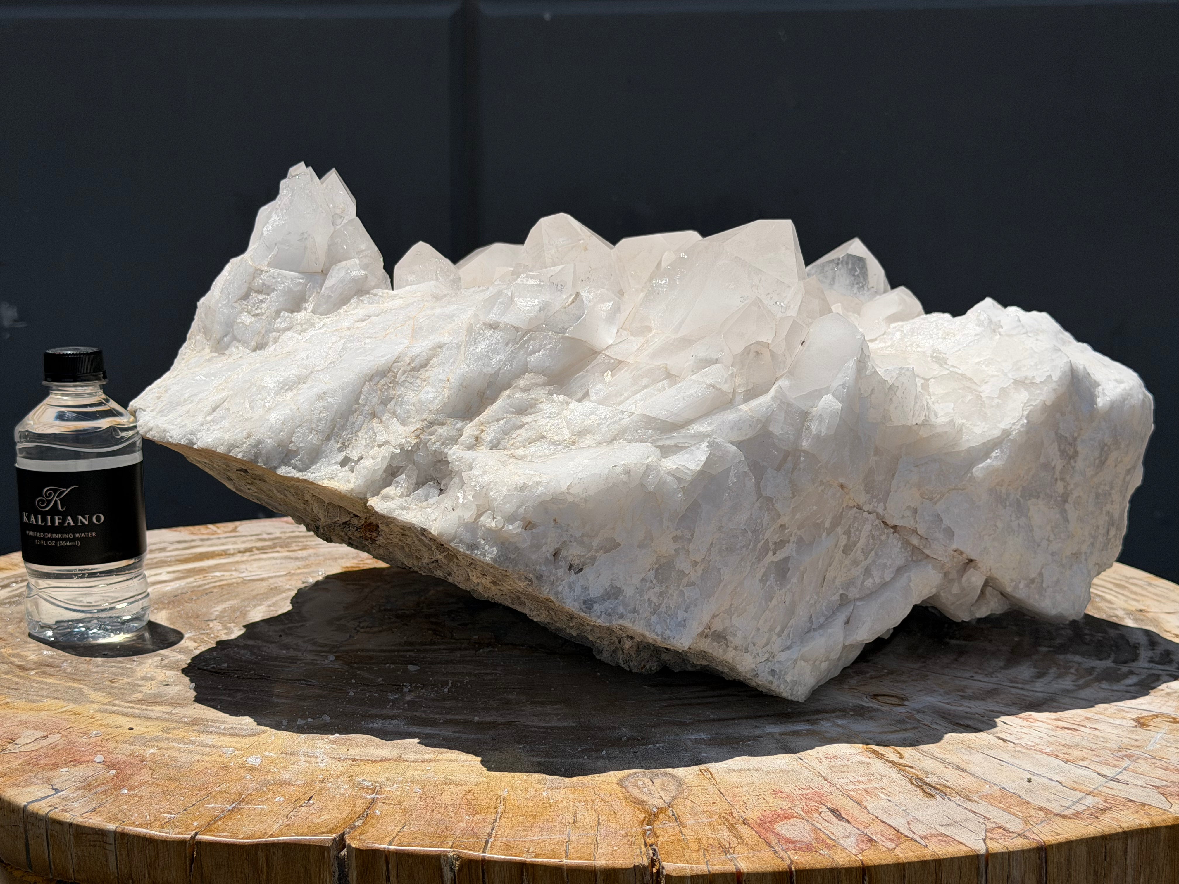 Natural Brazilian Clear Quartz Cluster Specimen - 18" / 107 lbs