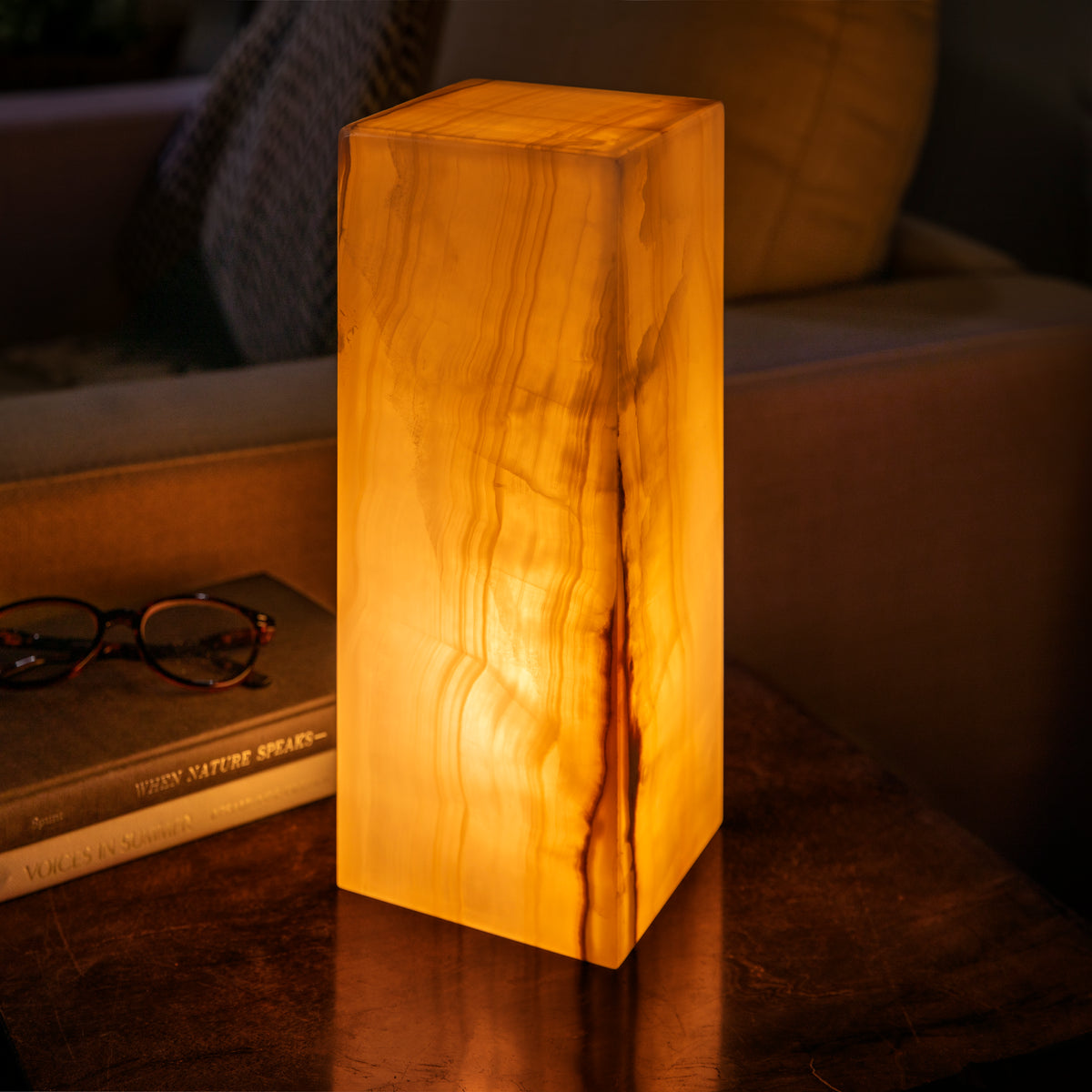 White Onyx Light Tower from Mexico - 12"