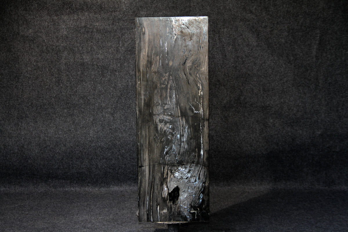 39" Natural Petrified Wood Hollow Square Pedestal from Indonesia
