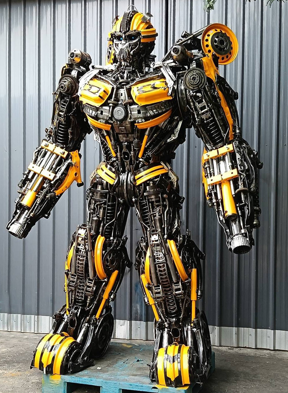 102" Bumblebee Inspired Recycled Metal Art Sculpture