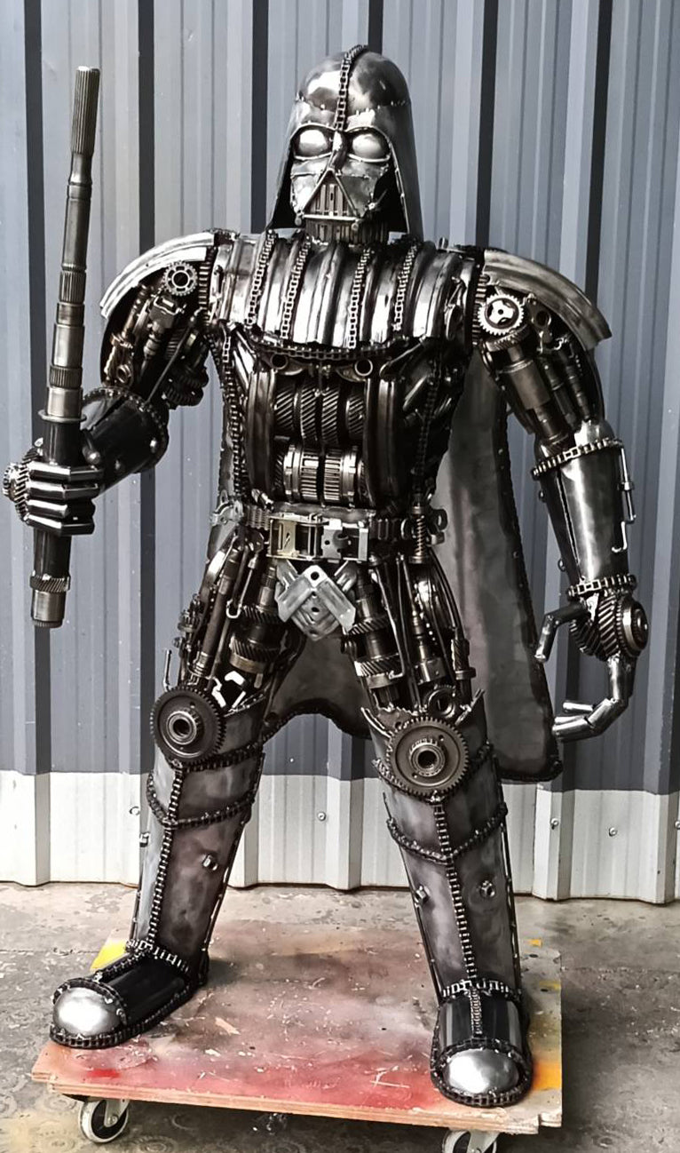 55" Darth Vader Inspired Recycled Metal Art Sculpture
