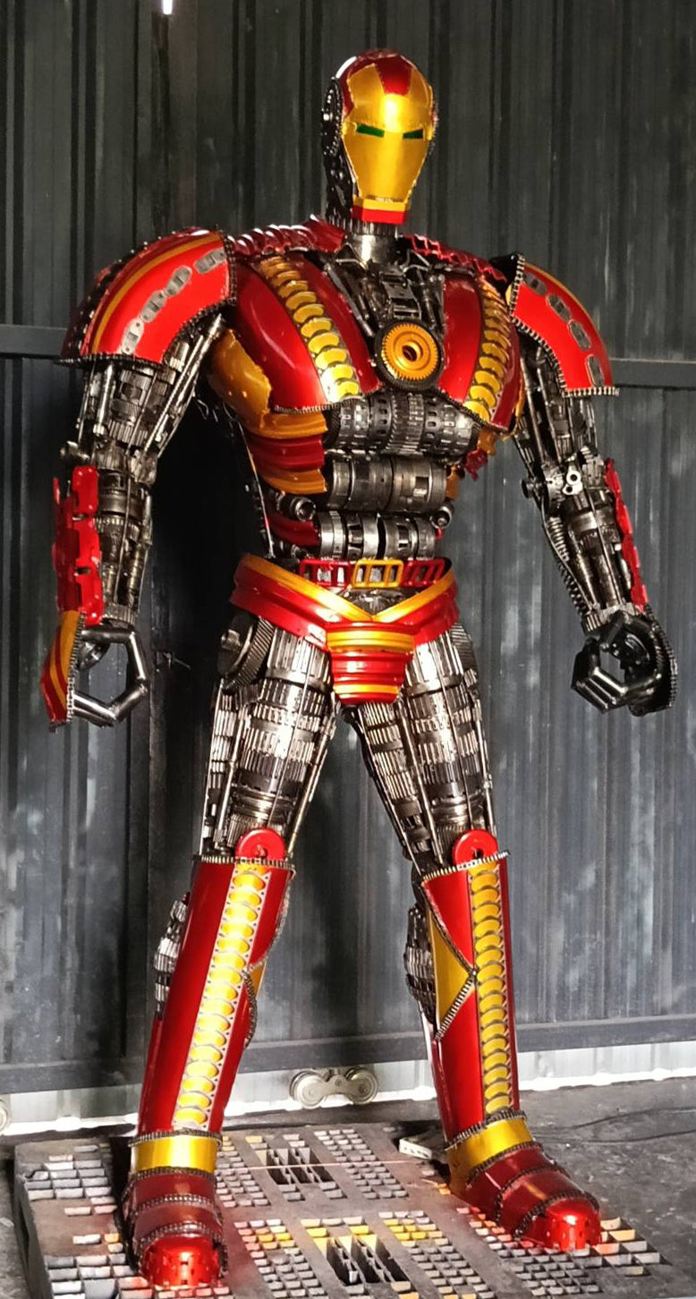 91" Iron Man Inspired Recycled Metal Art Sculpture