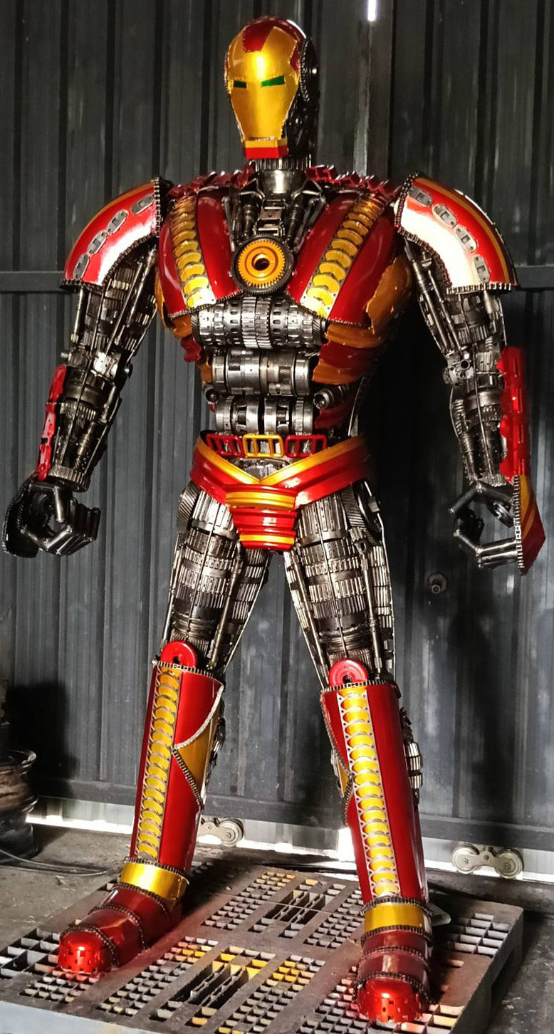 91" Iron Man Inspired Recycled Metal Art Sculpture