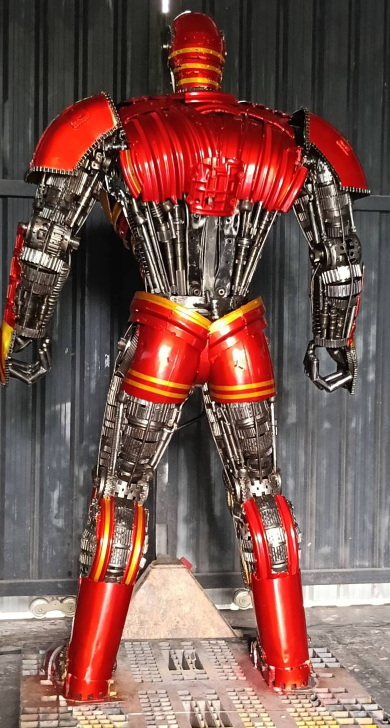 91" Iron Man Inspired Recycled Metal Art Sculpture