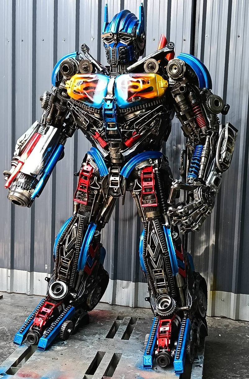 79" Optimus Prime Inspired Recycled Metal Art Sculpture