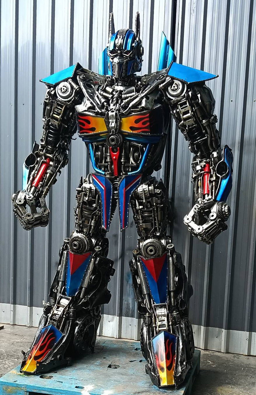 91" Optimus Prime Inspired Recycled Metal Art Sculpture