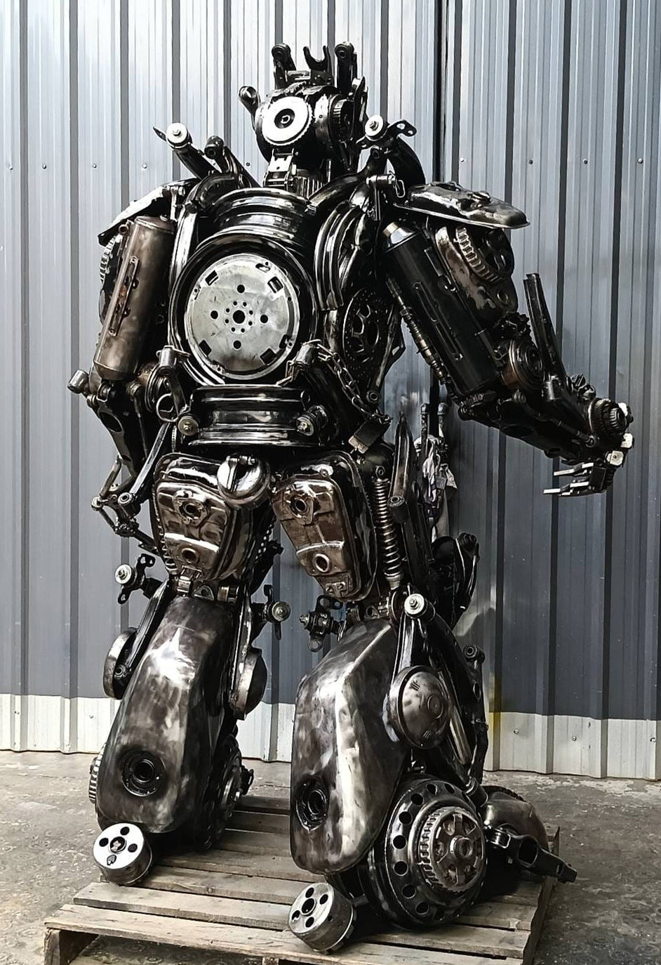 79" Megatron Inspired Recycled Metal Art Sculpture