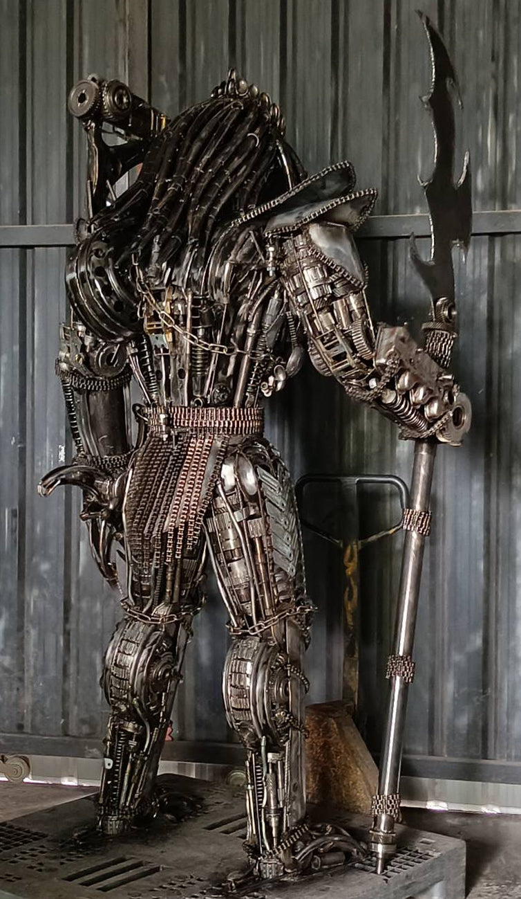 79" Predator Inspired Recycled Metal Art Sculpture