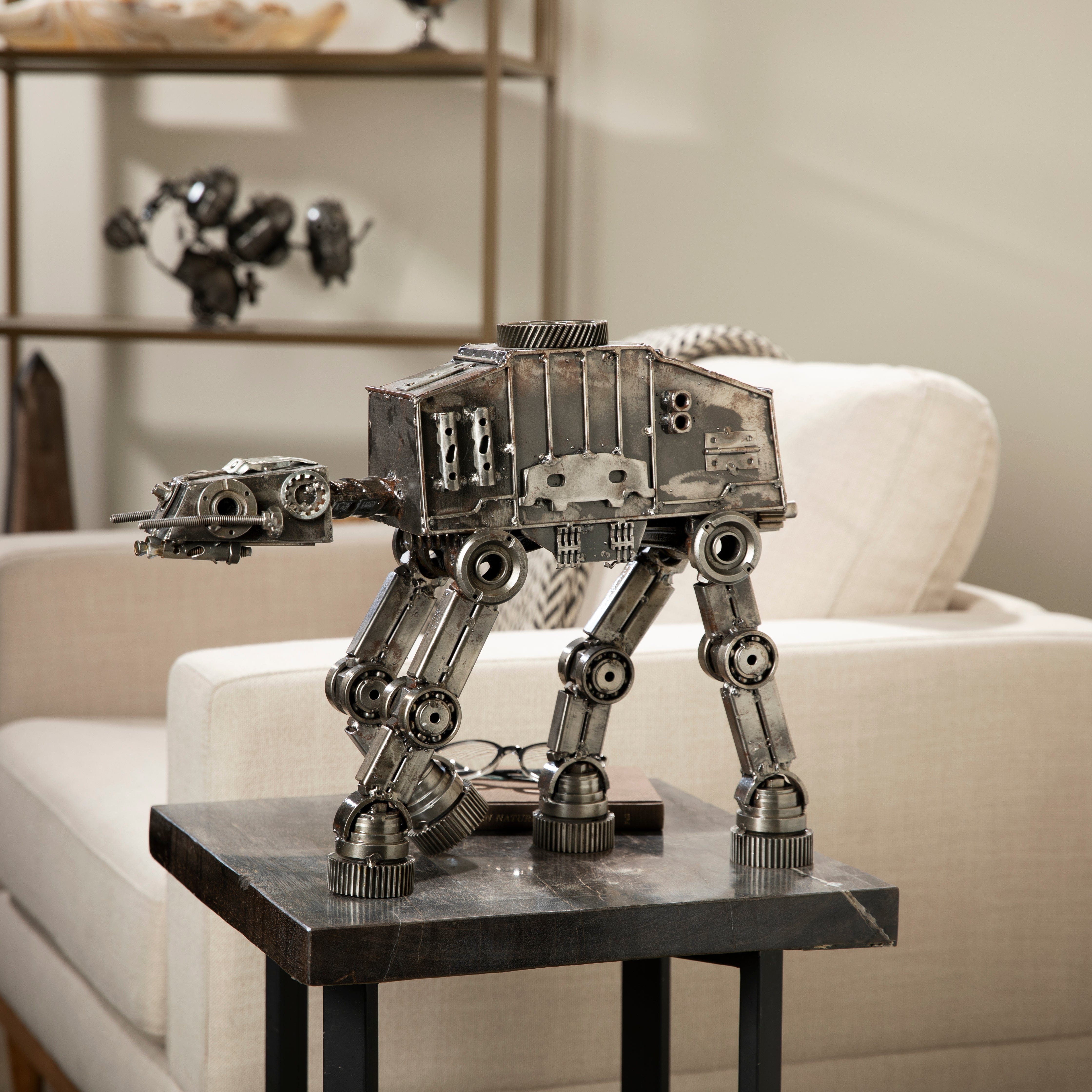Alexander Kalifano Recycled Metal Art AT-AT Star Wars Inspired Recycled Metal Sculpture RMS-2000ATAT-N