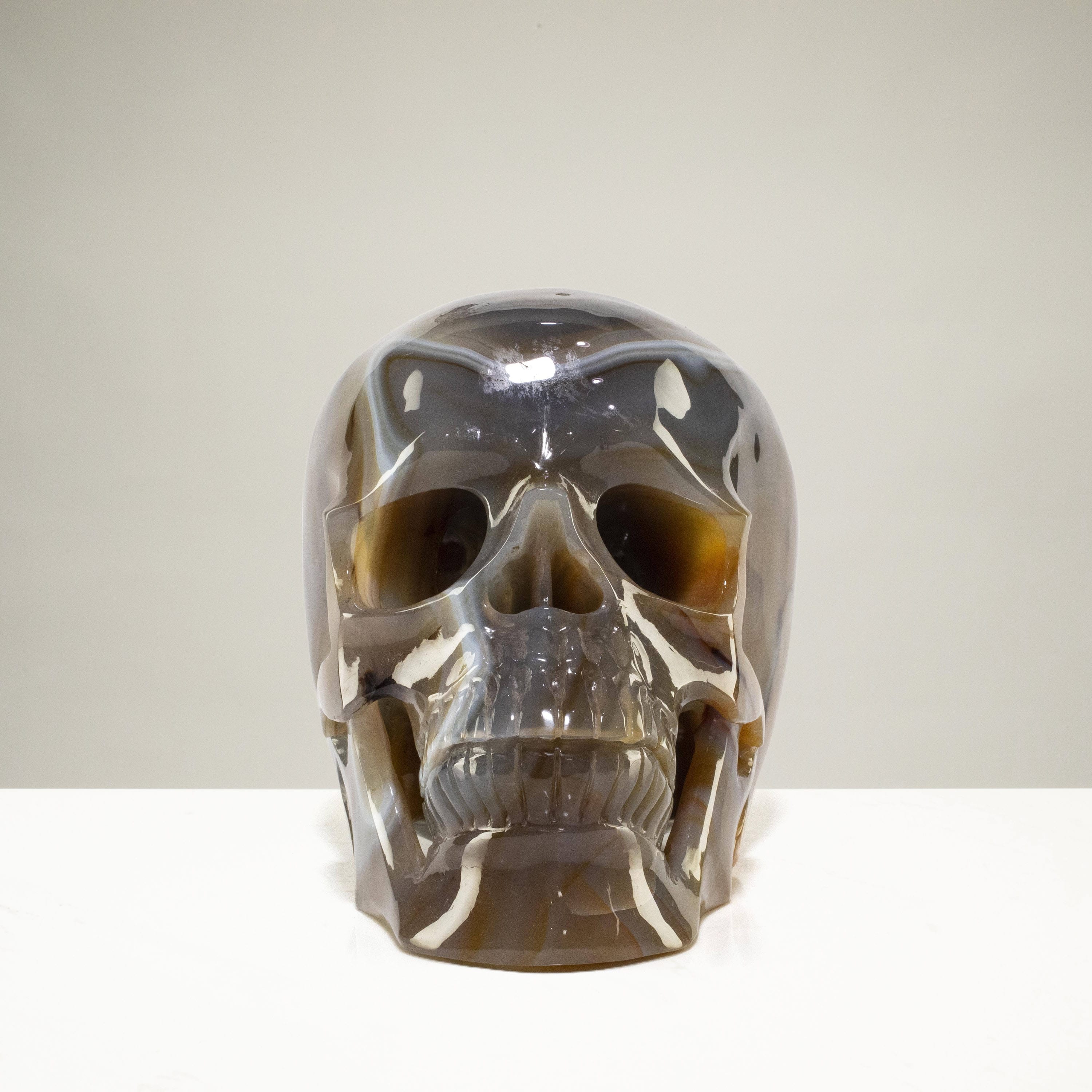 Kalifano Agate Agate Skull Carving 7" / 3,219g SK7600-AG.001