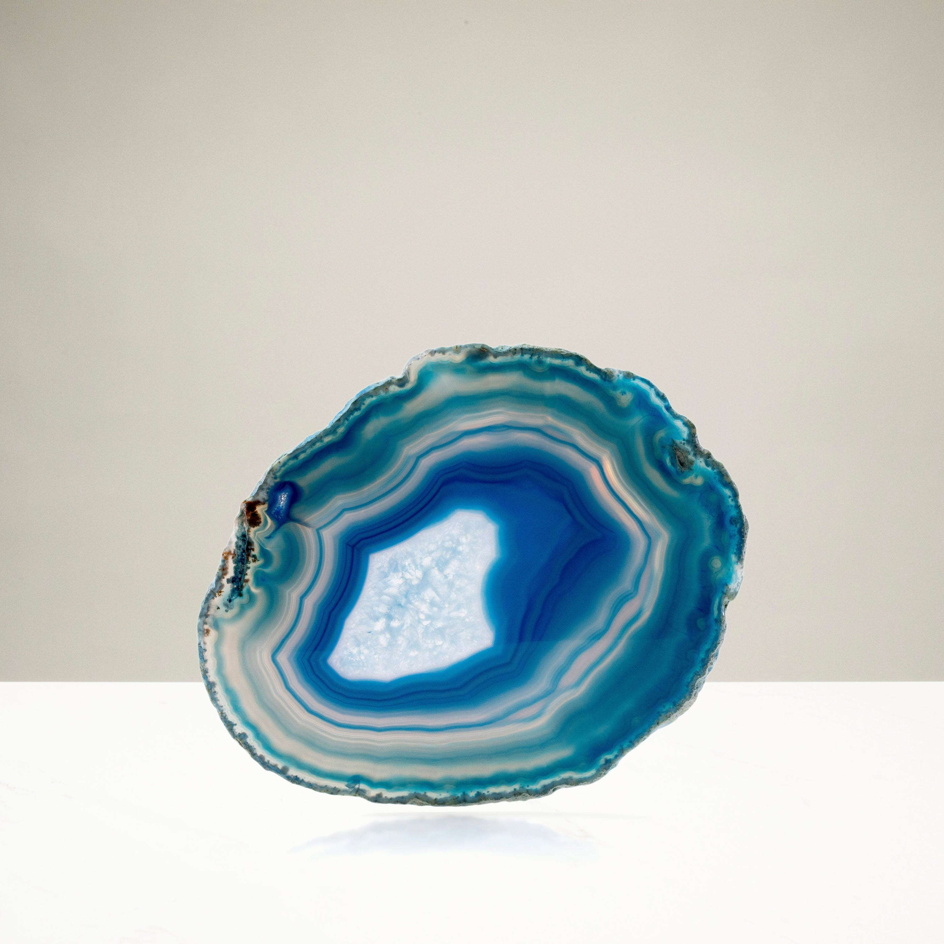 Blue Agate Slice Drink Coaster