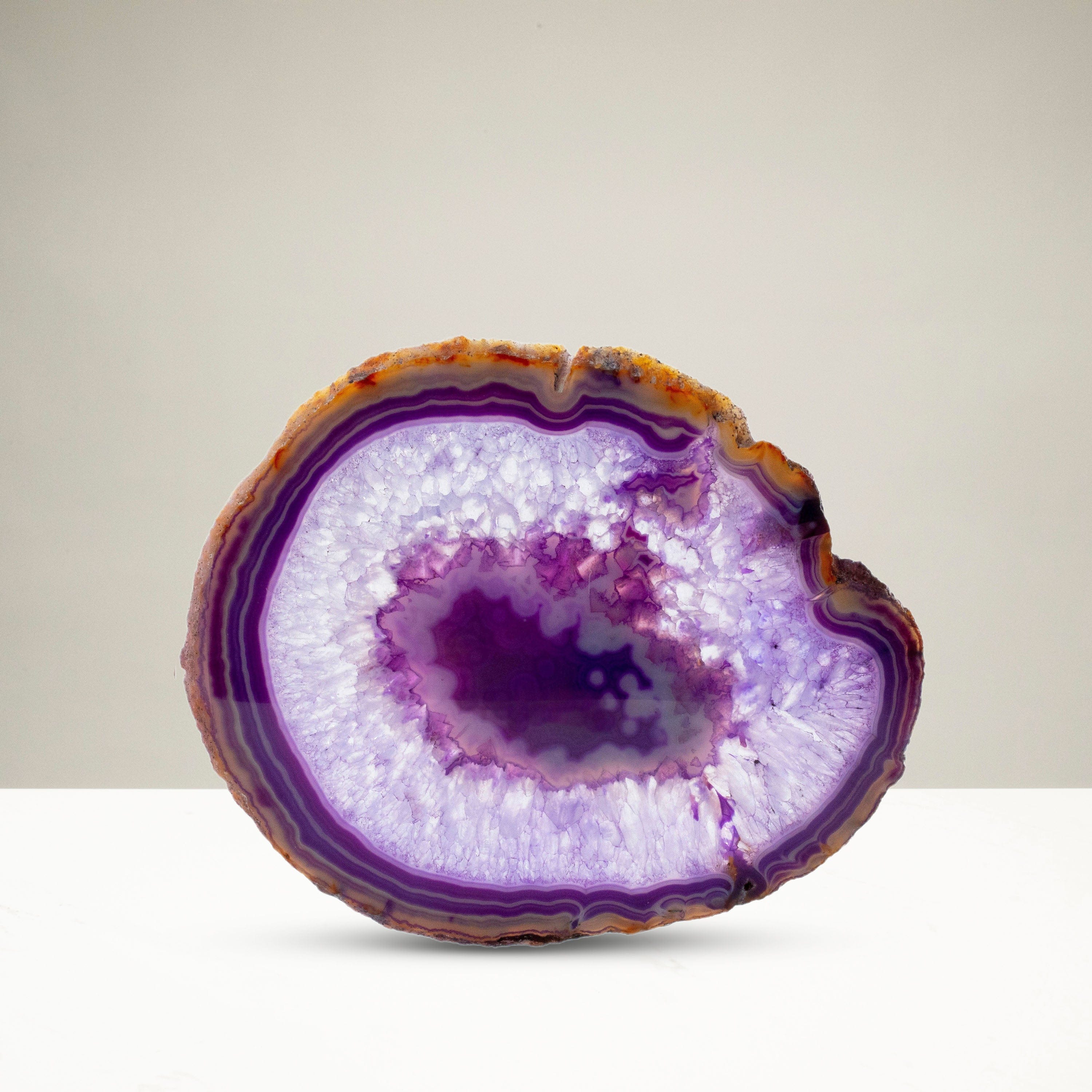 KALIFANO Agate Purple Agate Slice Drink Coaster BAS160-PE