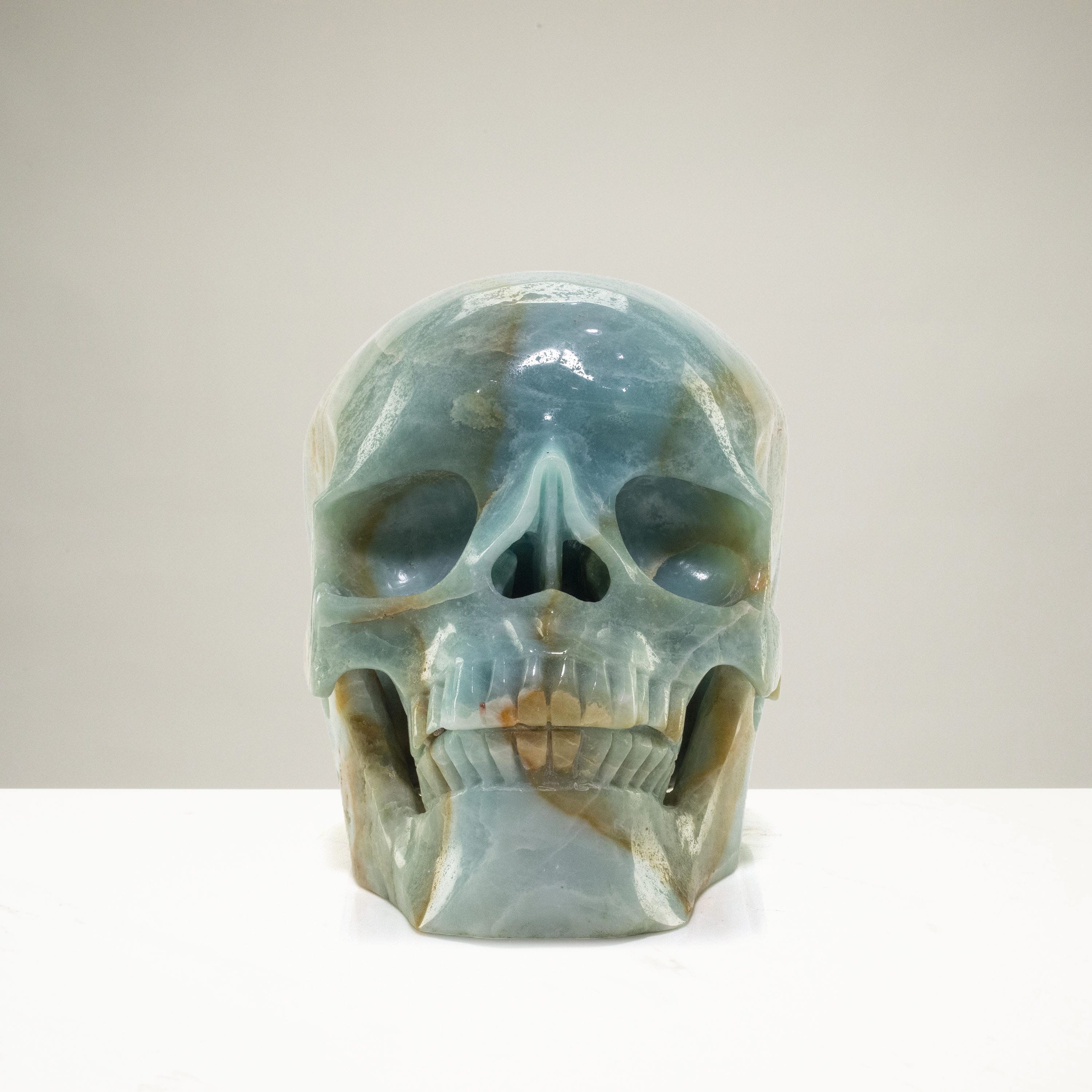 Kalifano Amazonite Amazonite Skull Carving 5.5" / 2,128g SK9000-AZ.001