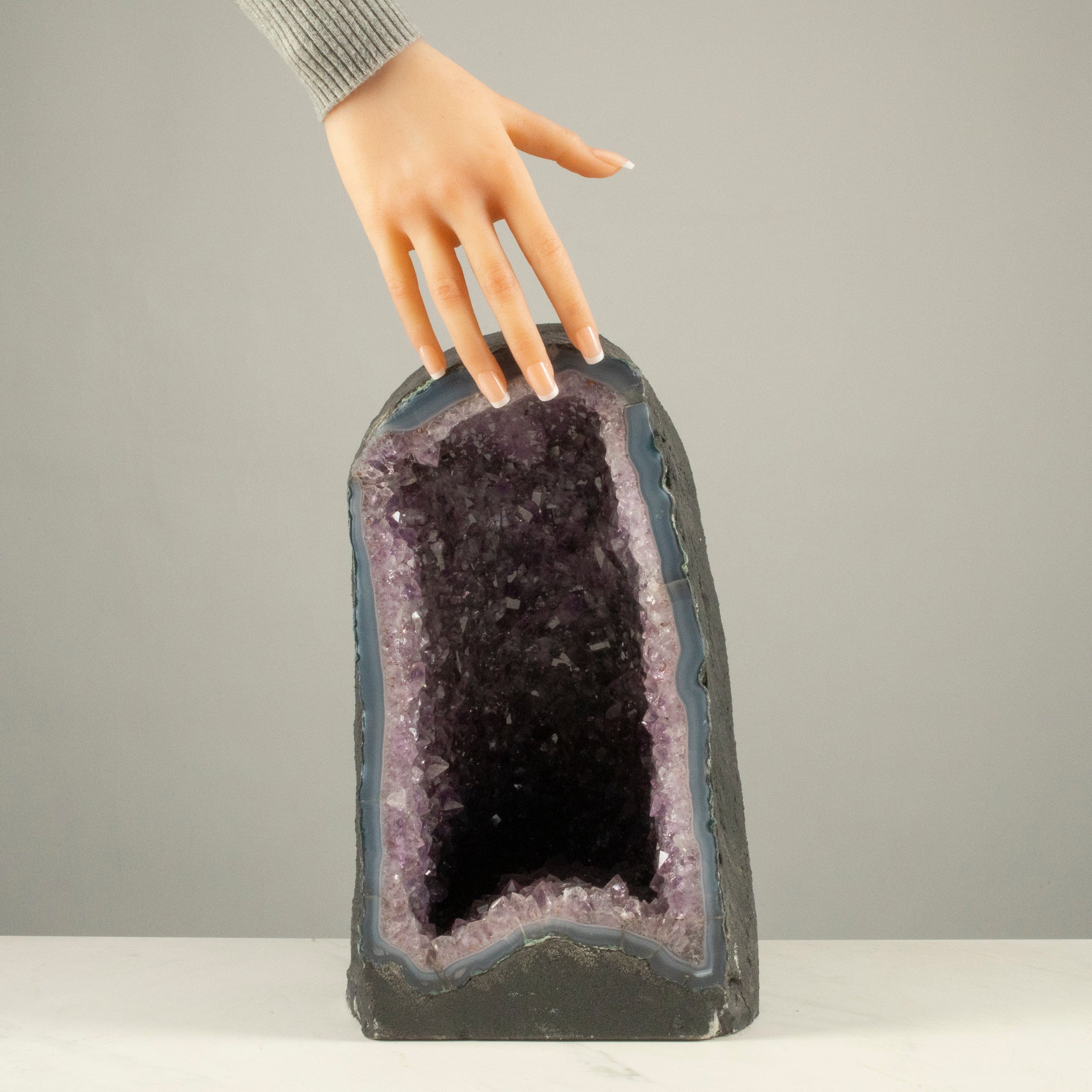 Kalifano Amethyst Amethyst Geode Cathedral from Brazil - 12" / 33 lbs BAG3800.004