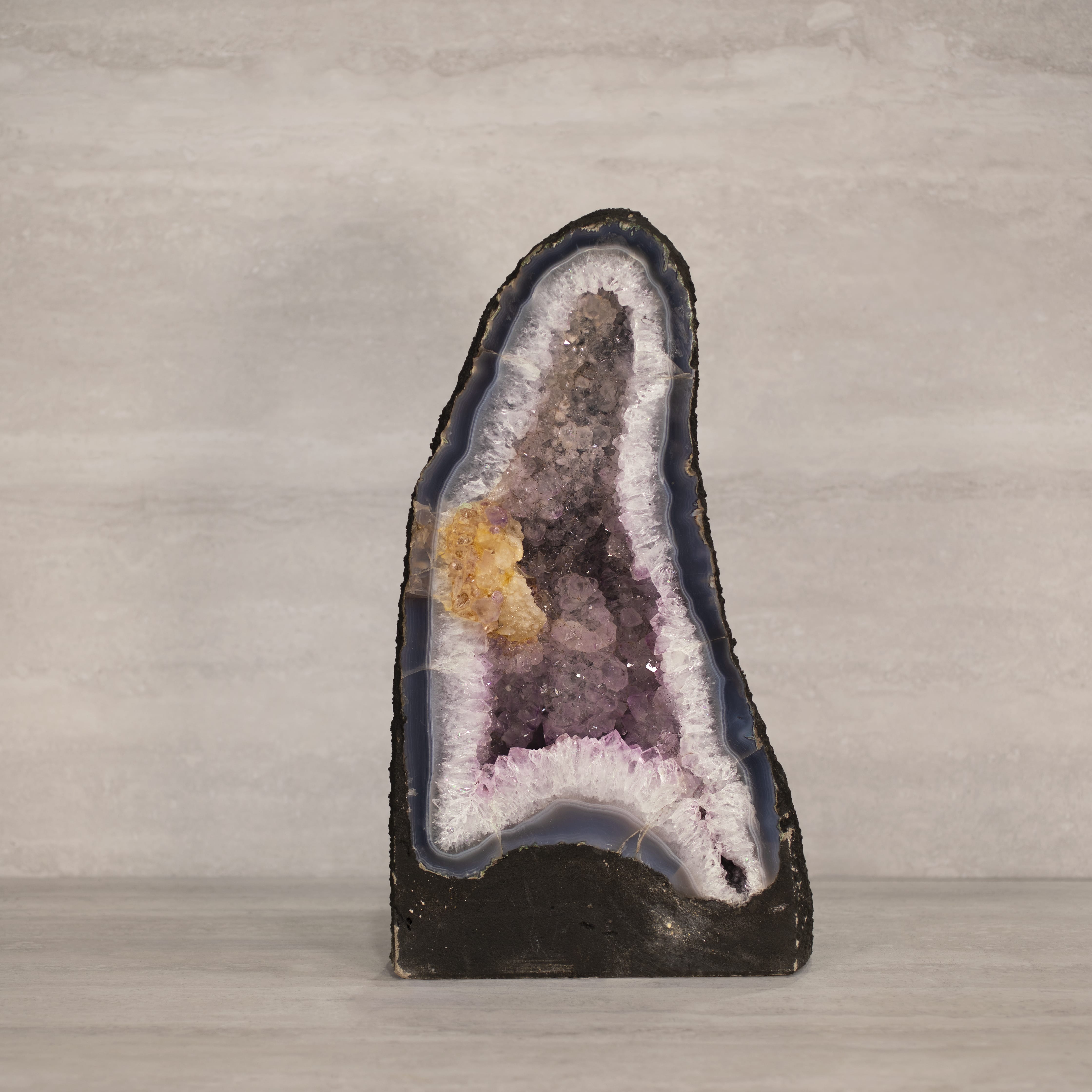 Kalifano Amethyst Amethyst Geode Cathedral from Brazil - 17" / 42 lbs BAG2400.022