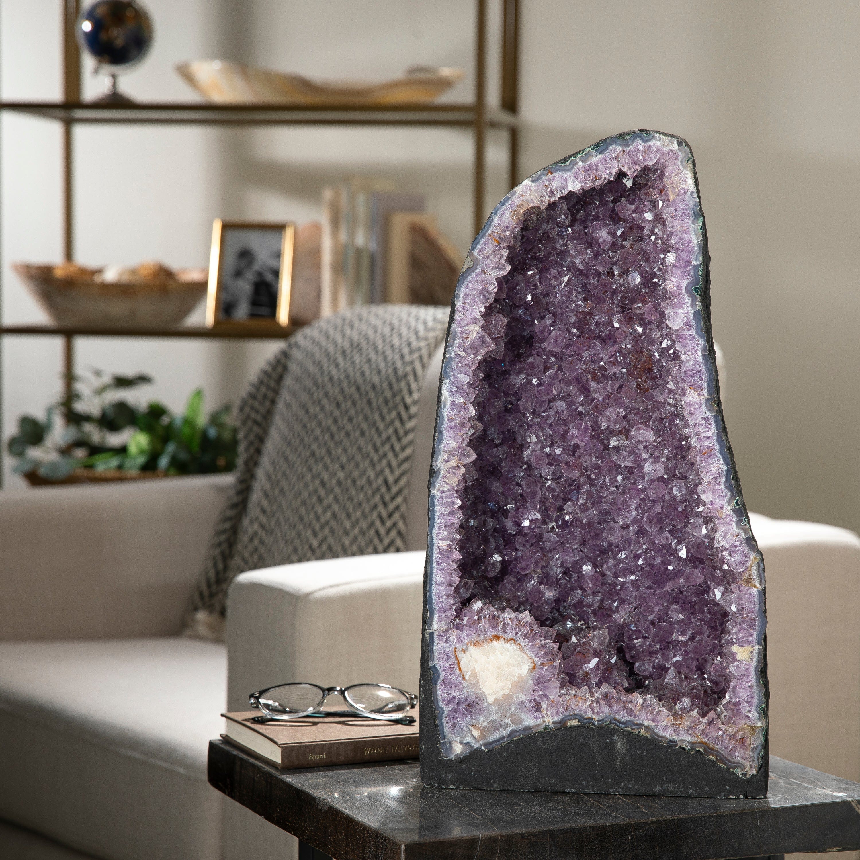 Kalifano Amethyst Amethyst Geode Cathedral from Brazil - 19" / 47.1lbs BAG6400.007
