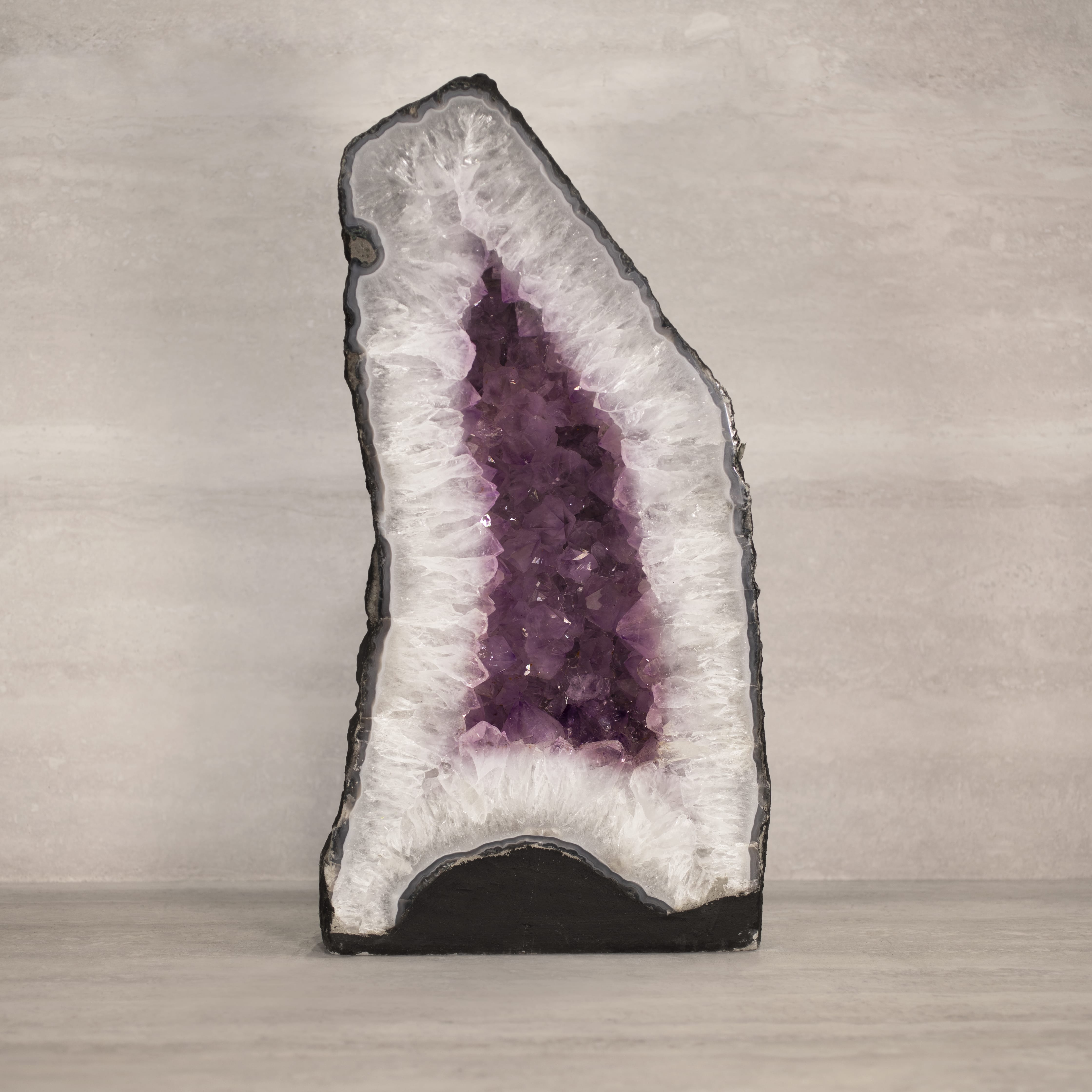 Kalifano Amethyst Amethyst Geode Cathedral from Brazil - 20.5" / 55 lbs BAG4200.004