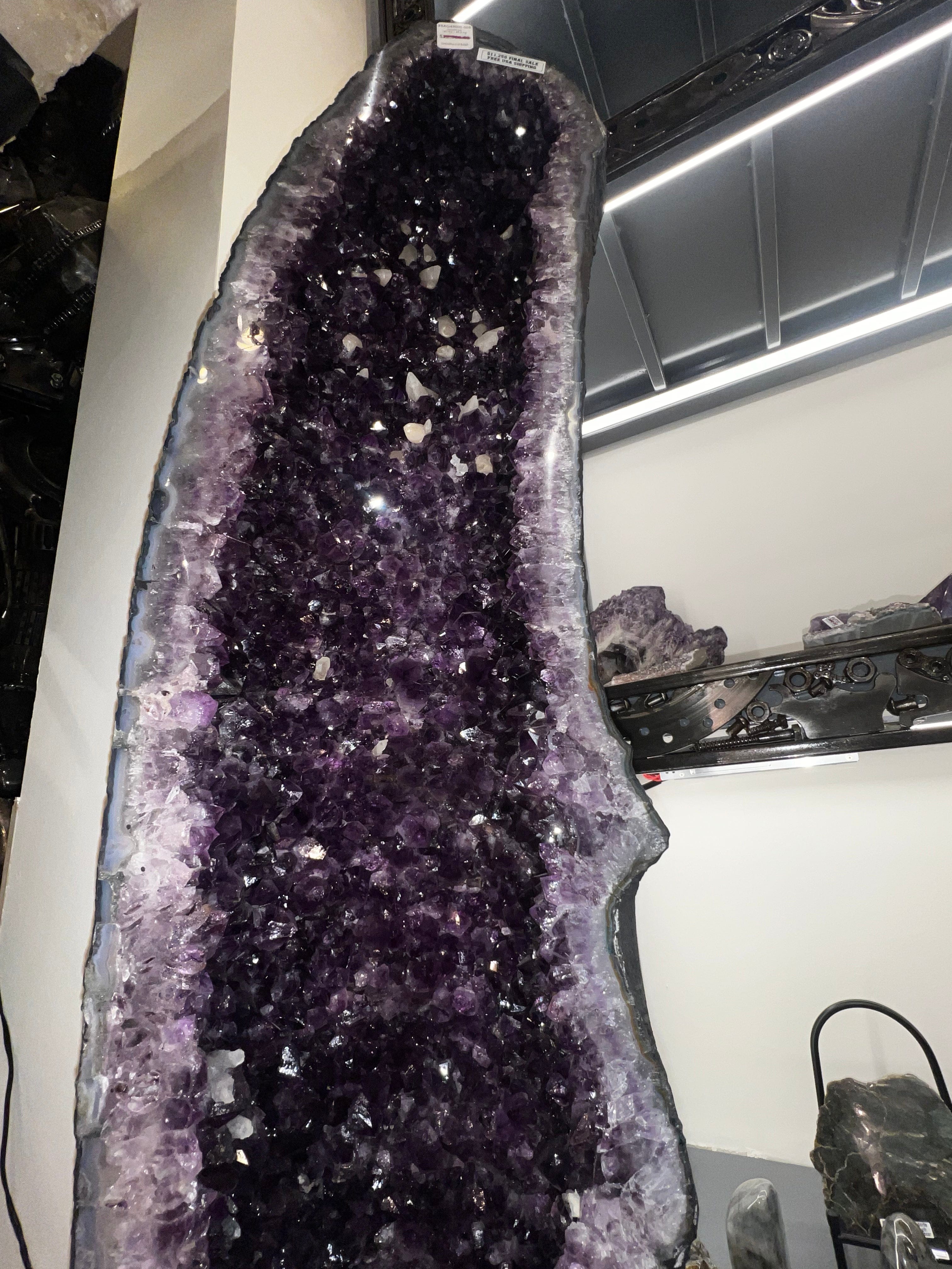 Kalifano Amethyst Amethyst Geode Cathedral from Brazil - 43" / 187 lbs BAG45000.003