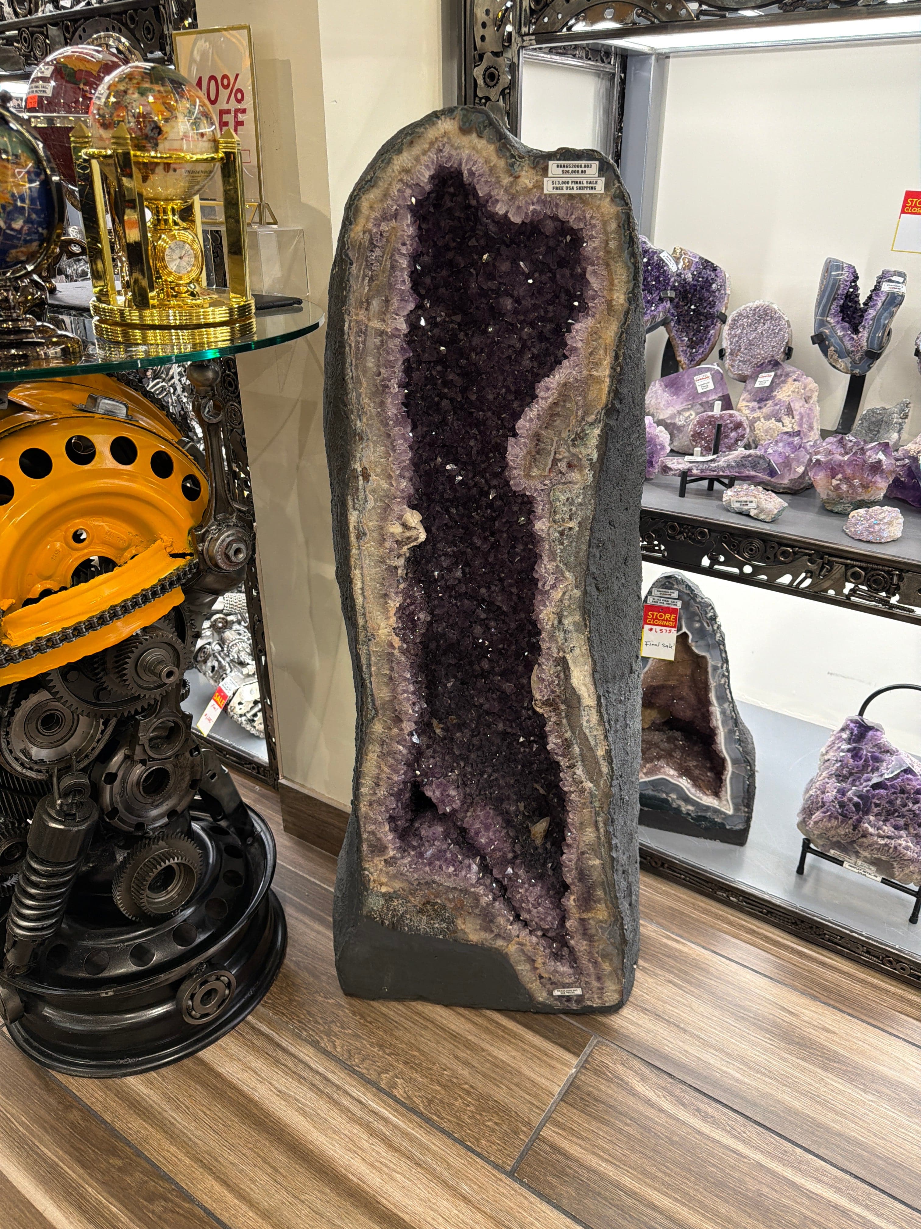 Kalifano Amethyst Amethyst Geode Cathedral from Brazil - 44" / 439 lbs BAG52000.003