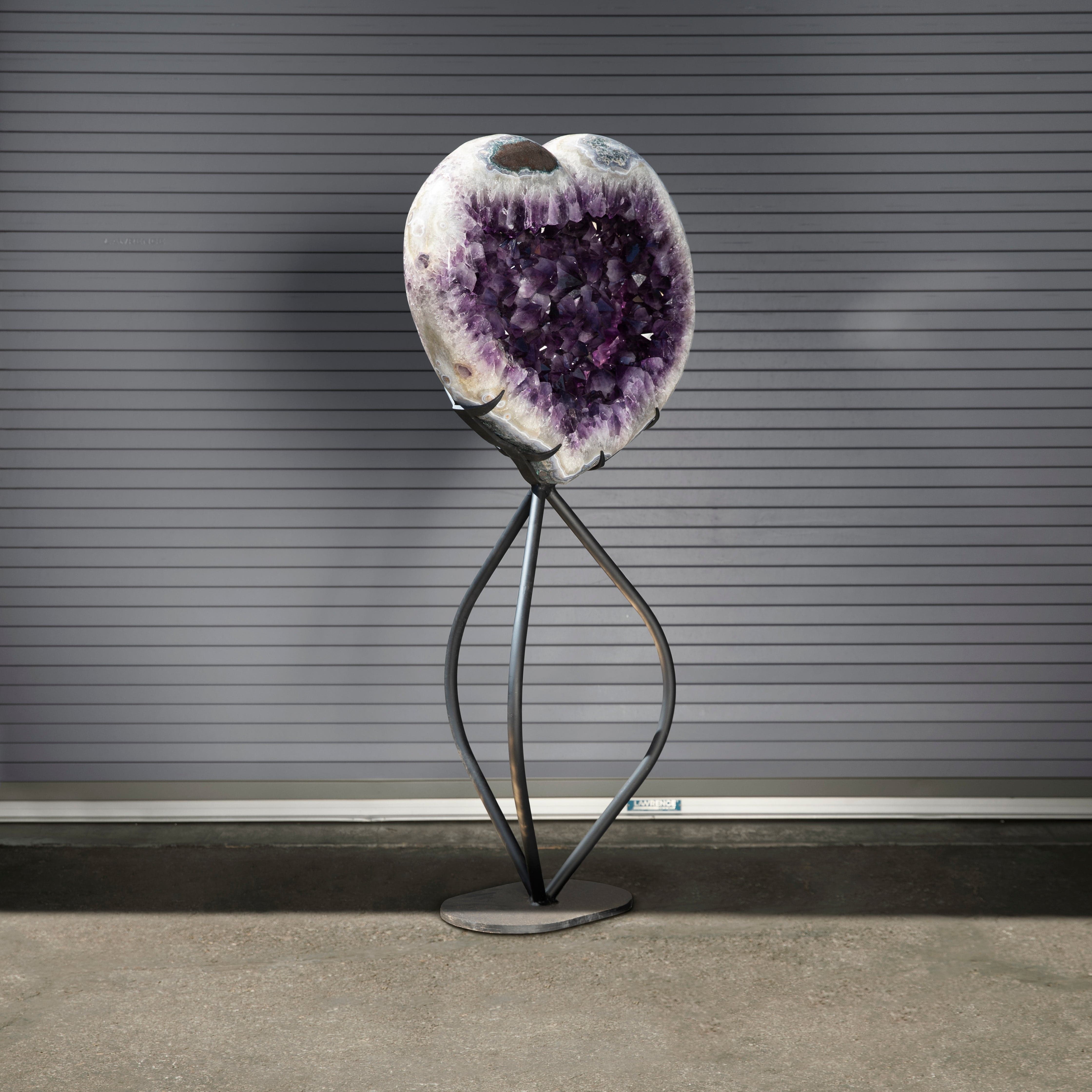 Kalifano Amethyst Amethyst Geode Heart from Brazil - 63" / 392 lbs BAG140000.003