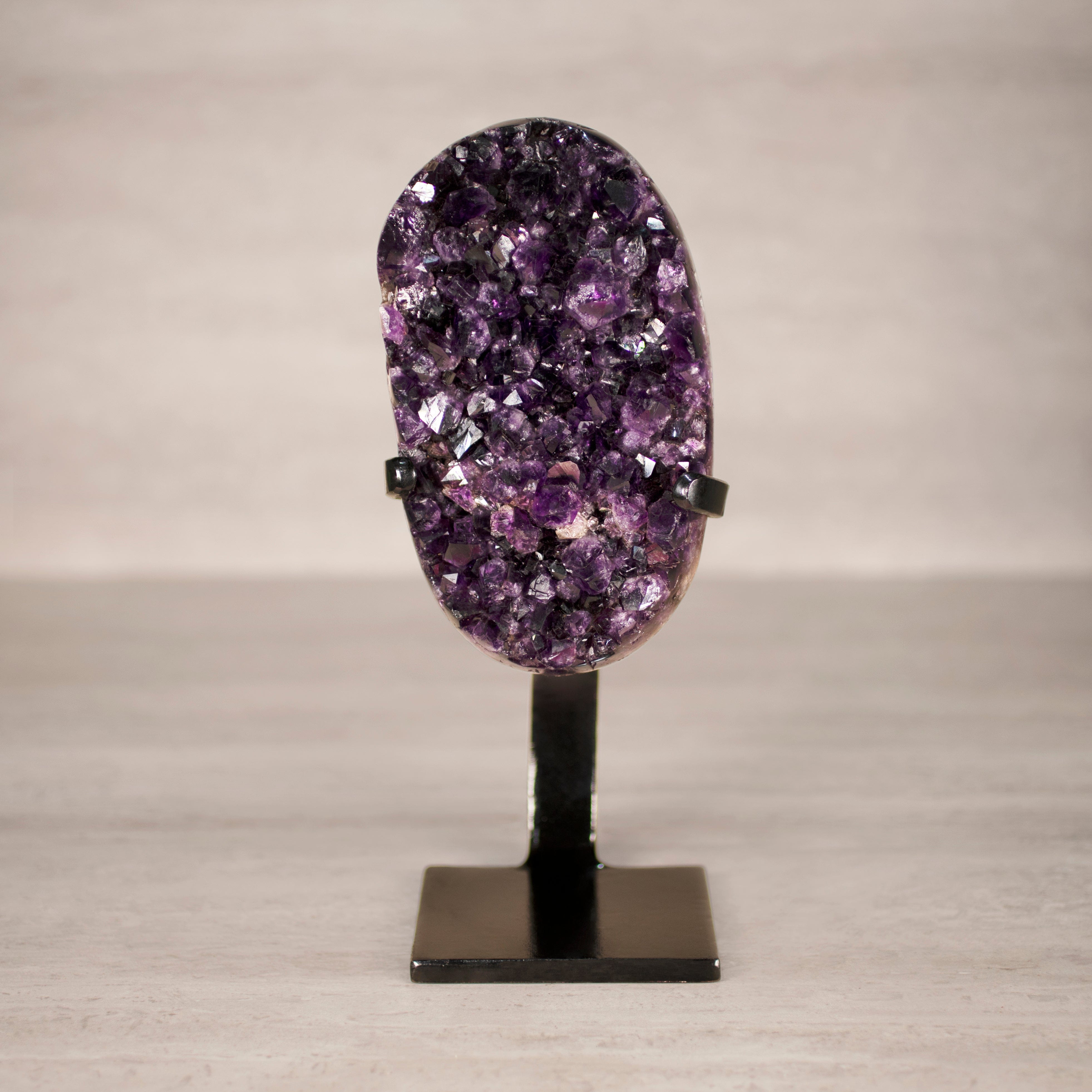 Kalifano Amethyst Amethyst Geode on Custom Stand from Uruguay - 11 in / 5 lbs UAG2400.044